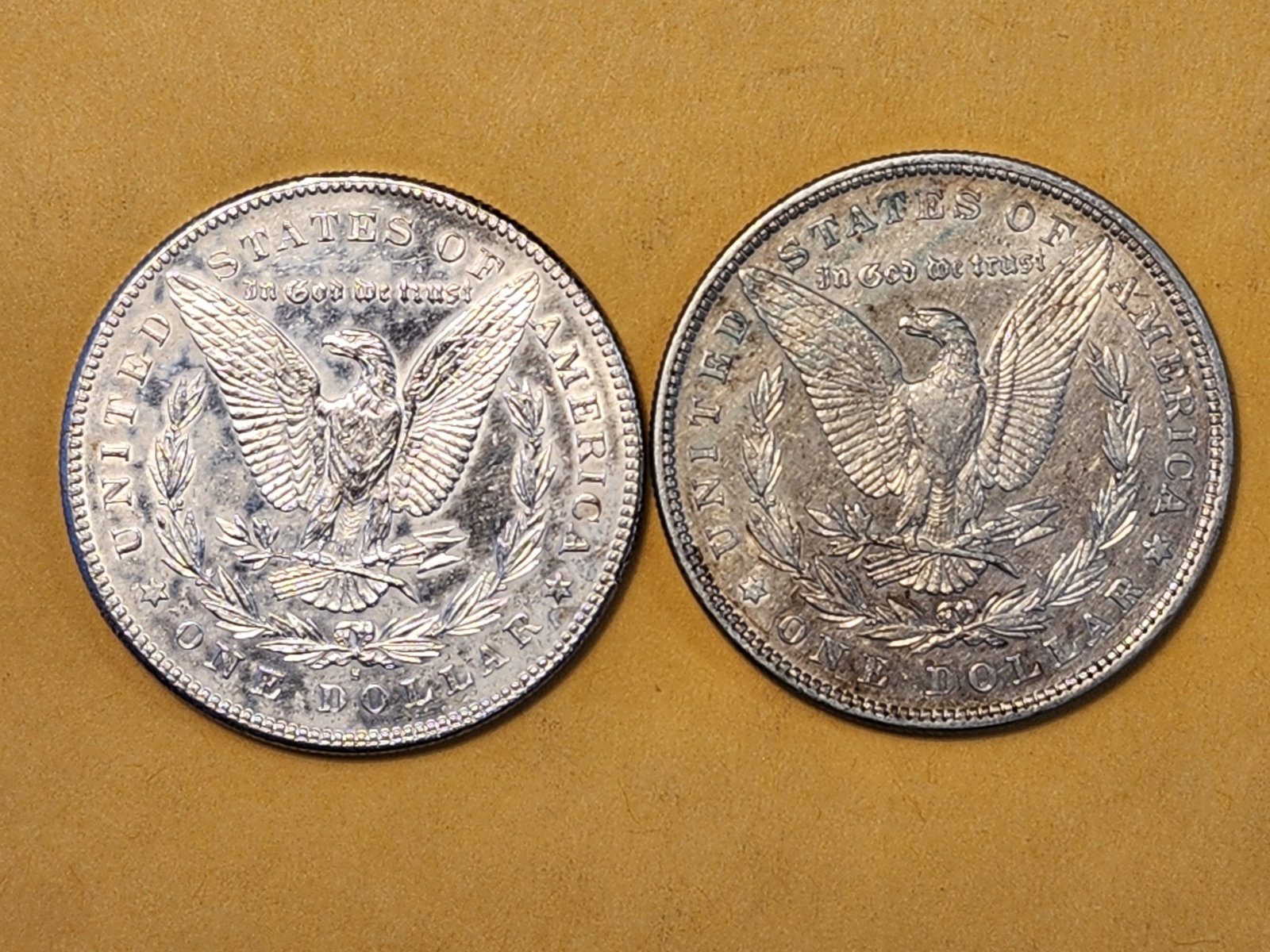 Two About Uncirculated Morgan Silver Dollars - 6