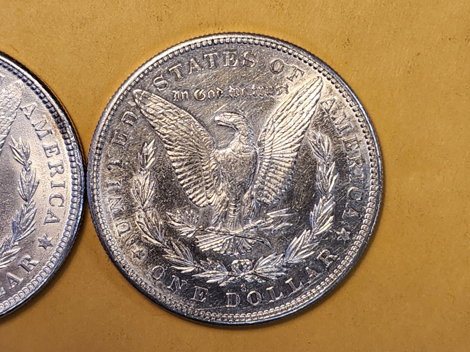Two Brilliant About Uncirculated Morgan Silver Dollars - 5
