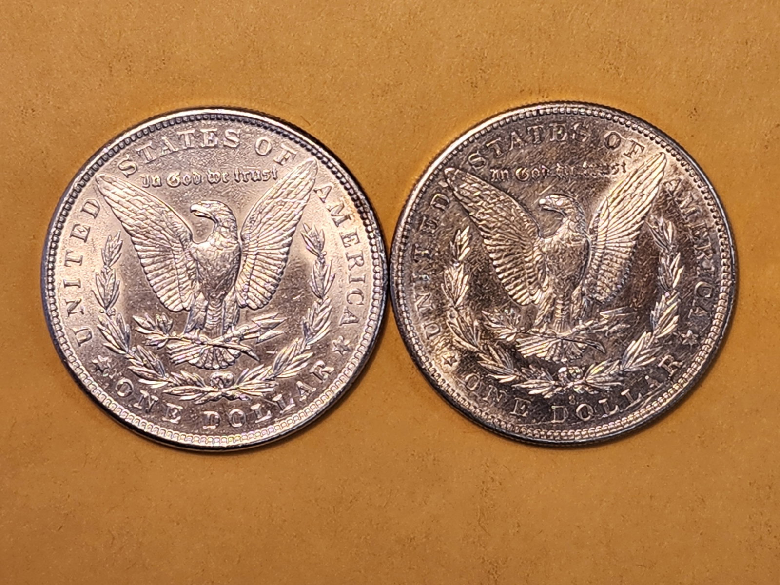 Two Brilliant About Uncirculated Morgan Silver Dollars - 6
