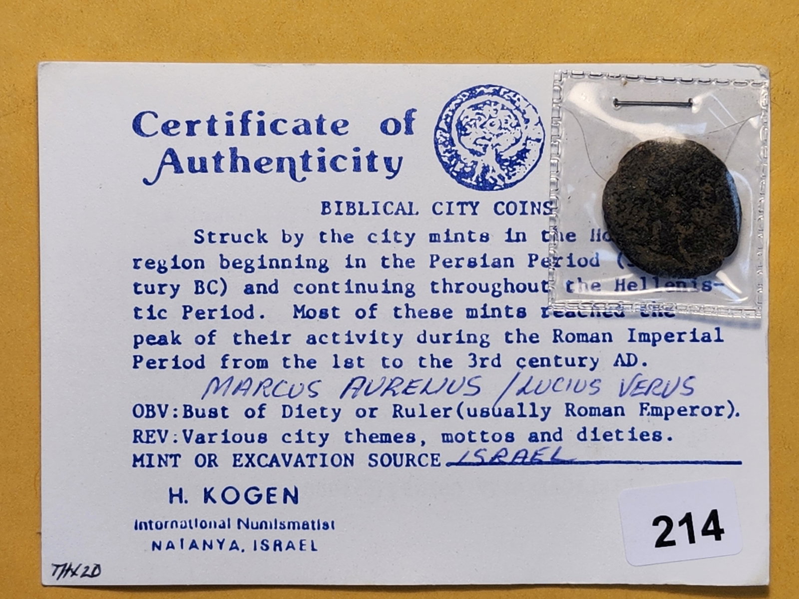 ANCIENT! Marcus Aurelius/ Lucius Verus Coin - 2
