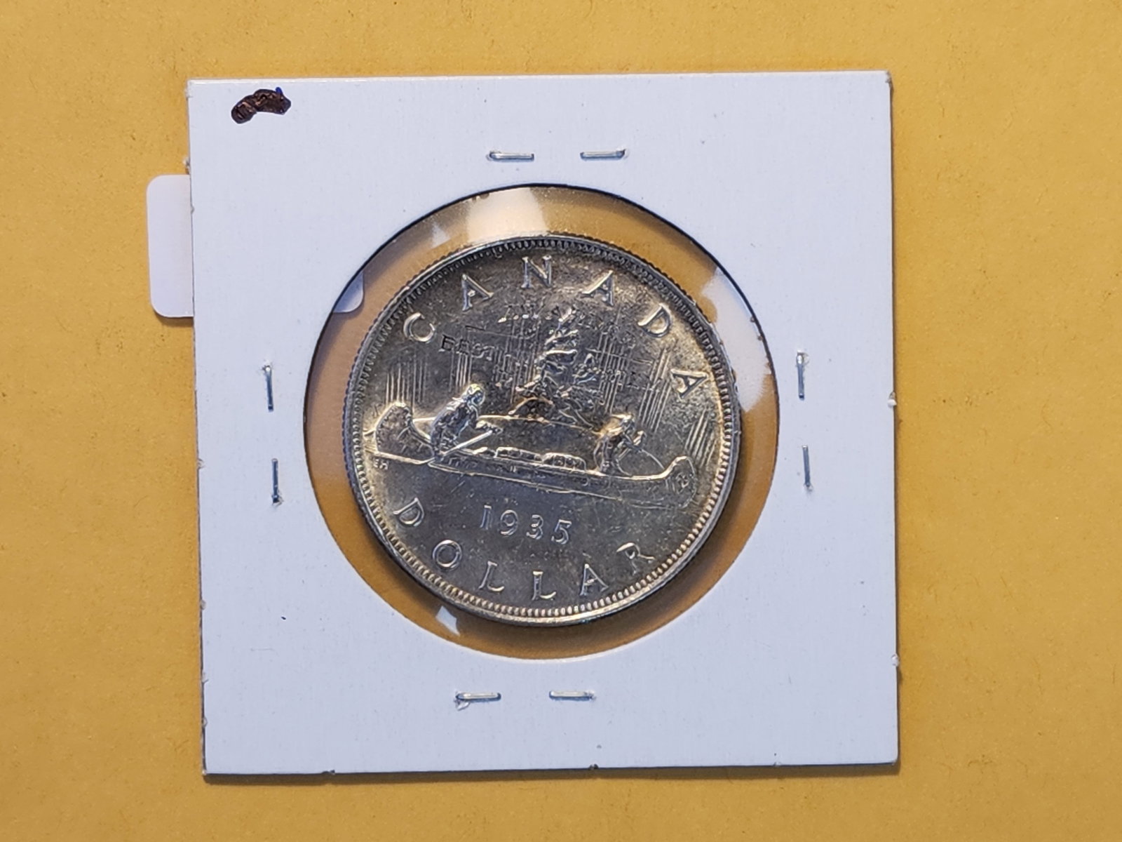 About Uncirculated 1935 Canada Silver Dollar - 3