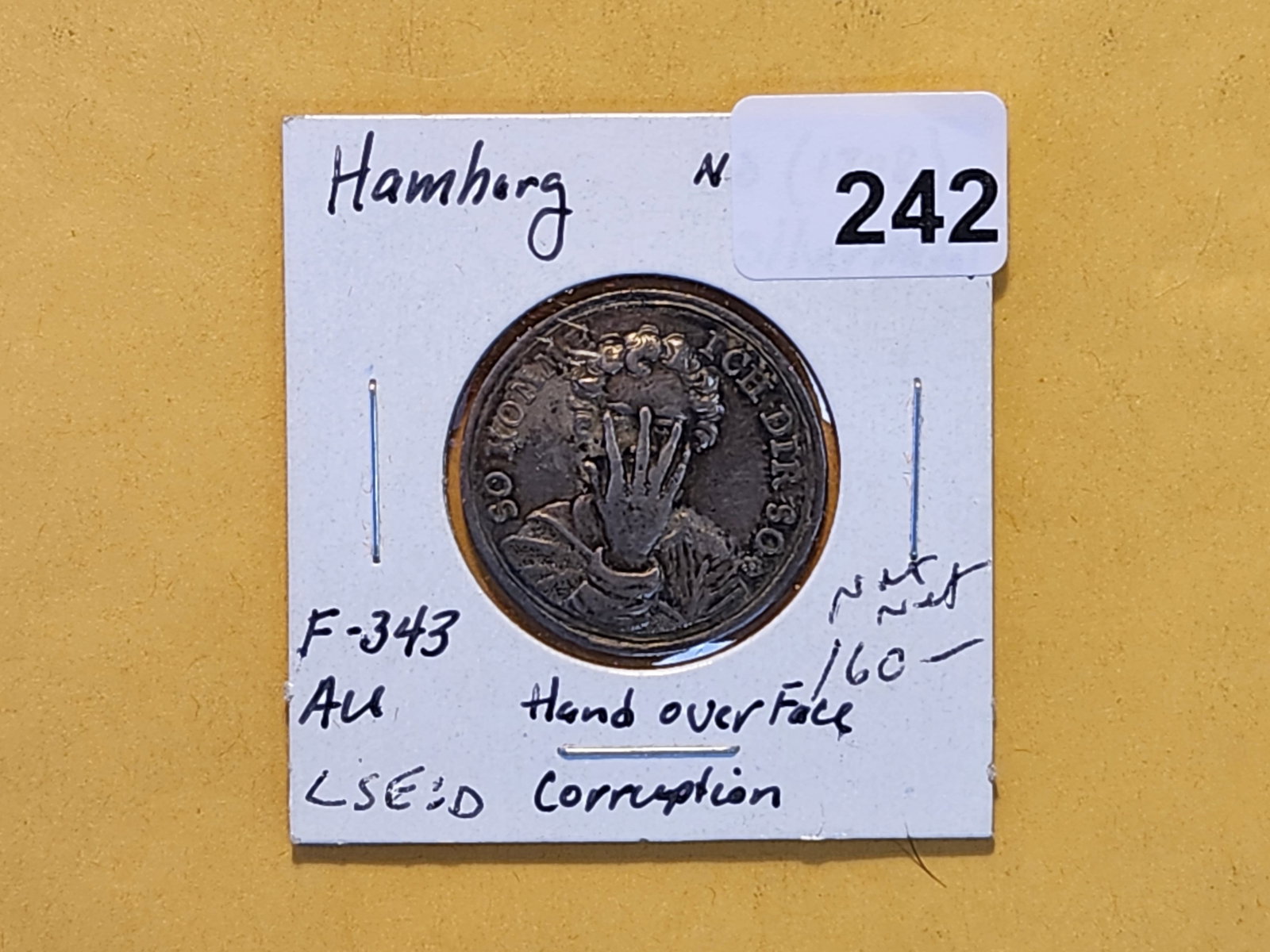 1708 Free Hanseatic city of Hamburg Satirical Silver Medal - 2