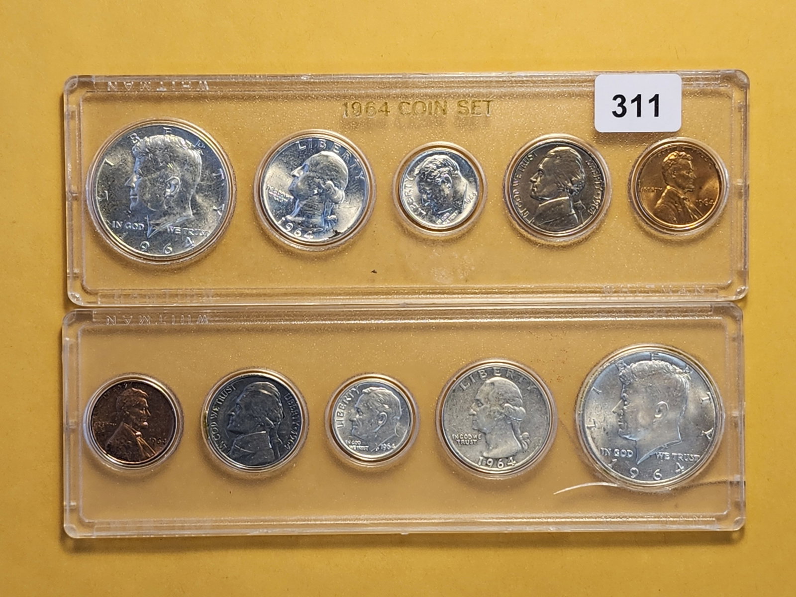 Two Year Silver US Coin Sets: In Whitman holders