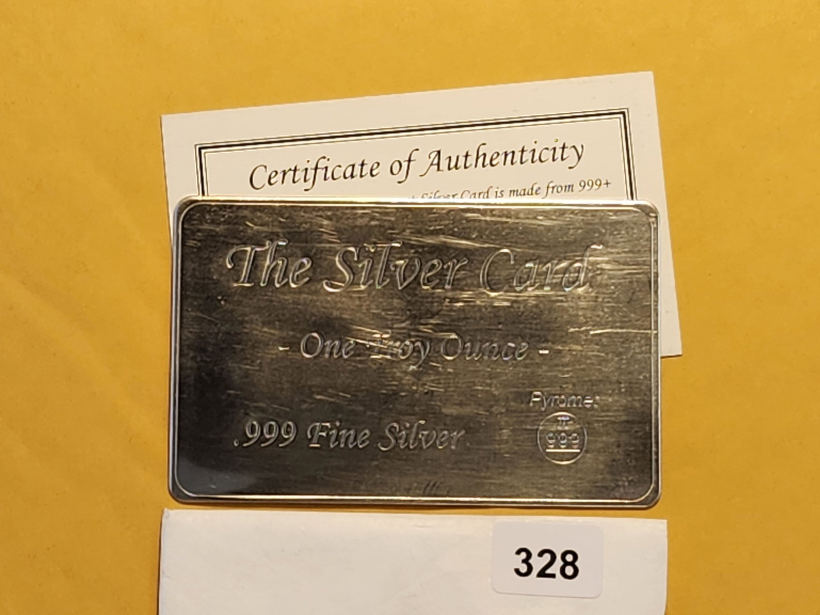 One Troy Ounce .999 Fine Silver Card - 2