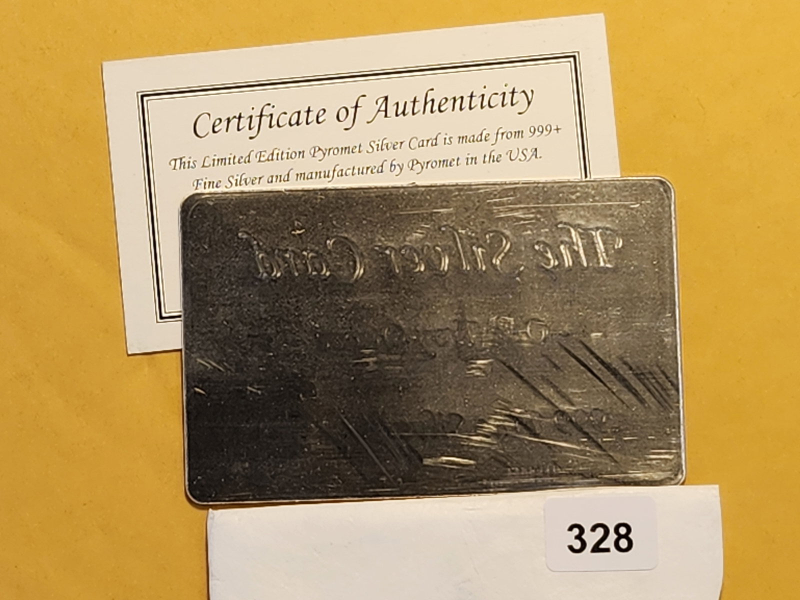 One Troy Ounce .999 Fine Silver Card - 3