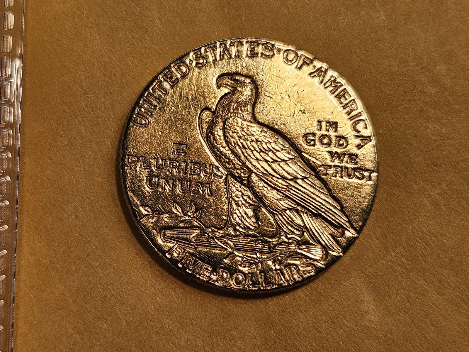 GOLD! Bright 1909-D Indian Head Gold FIVE Dollar Half-Eagle - 3