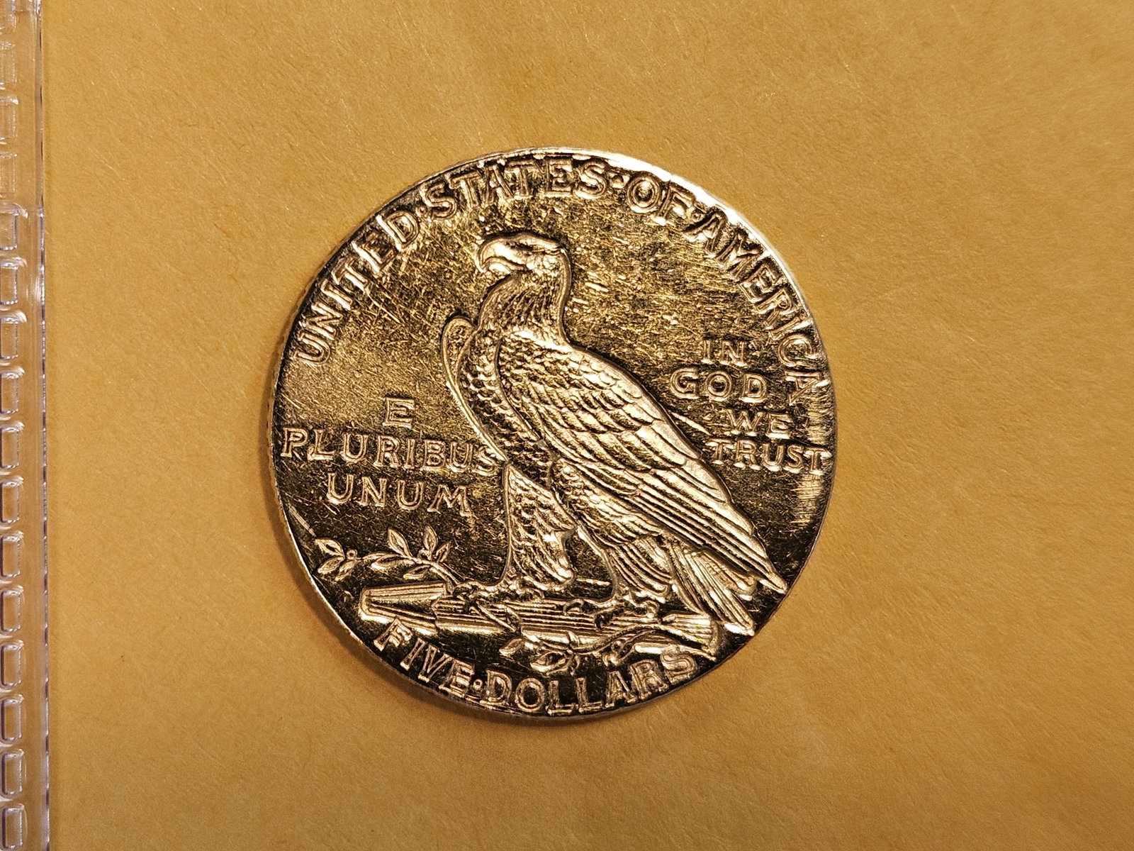 GOLD! Bright 1909-D Indian Head Gold FIVE Dollar Half-Eagle - 4
