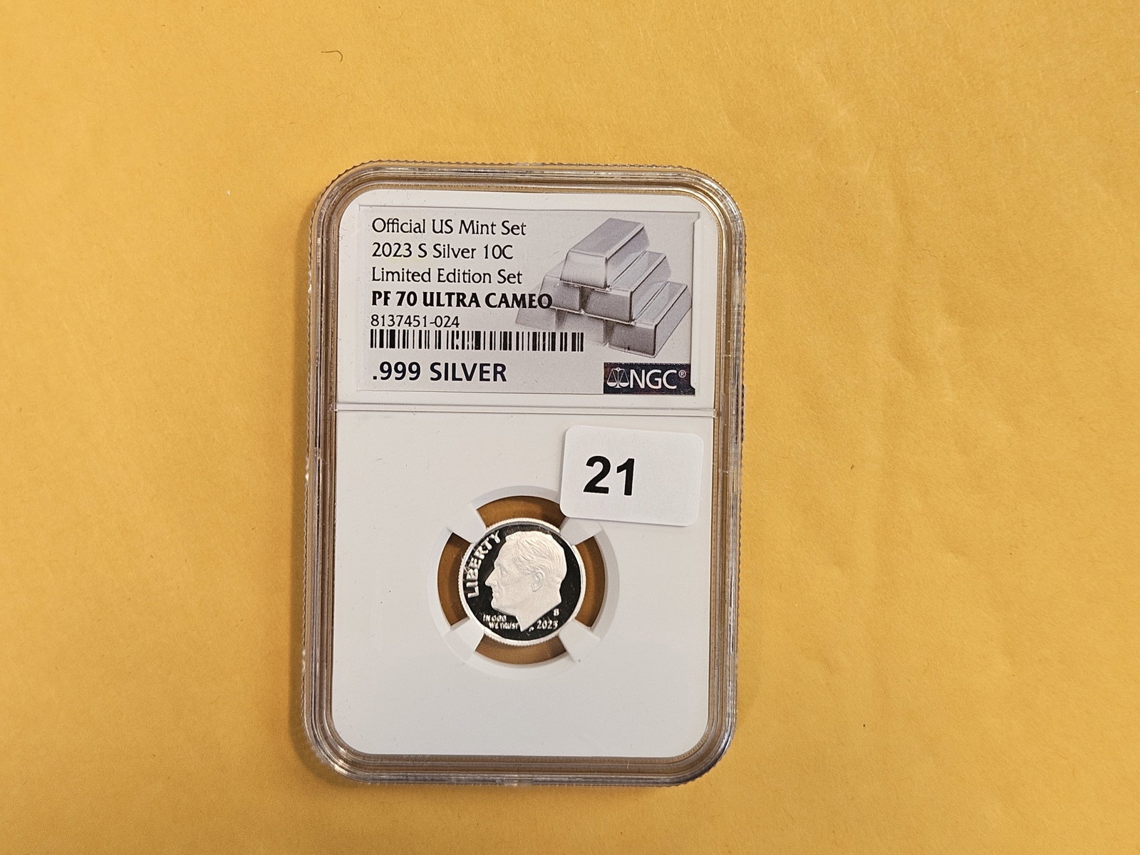 PERFECT! NGC 2023-S SILVER Roosevelt Dime in Proof 70 Ultra Cameo - 2
