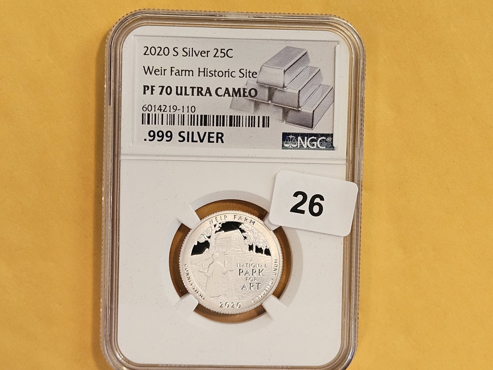 PERFECT! NGC 2020-S SILVER Washington Quarter in Proof 70 Ultra Cameo - 2