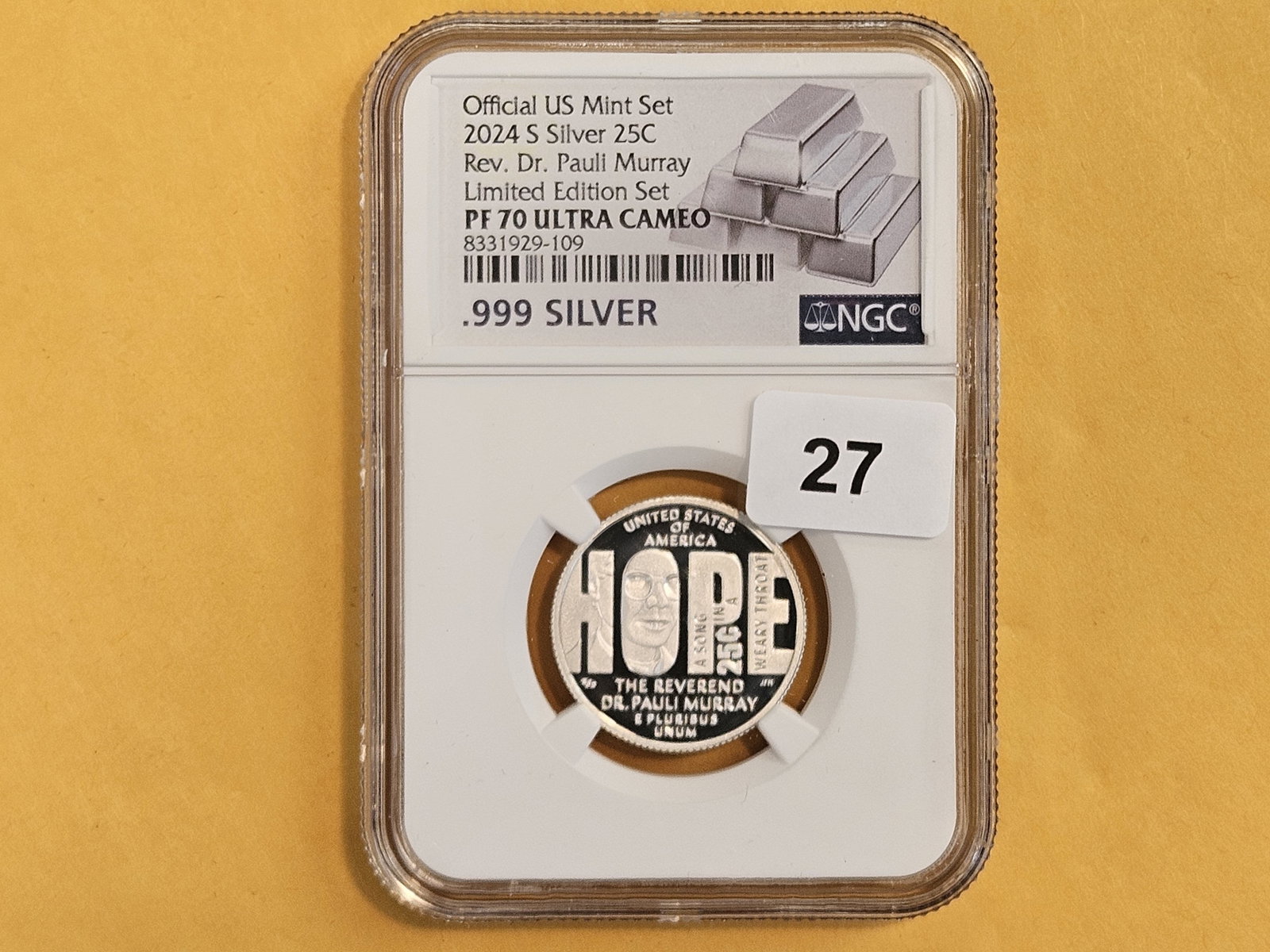 PERFECT! NGC 2024-S SILVER Washington Quarter in Proof 70 Ultra Cameo - 2