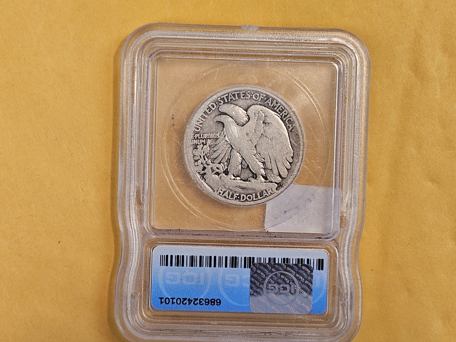 KEY DATE! ICG 1921-S Walking Liberty silver Half Dollar - 3