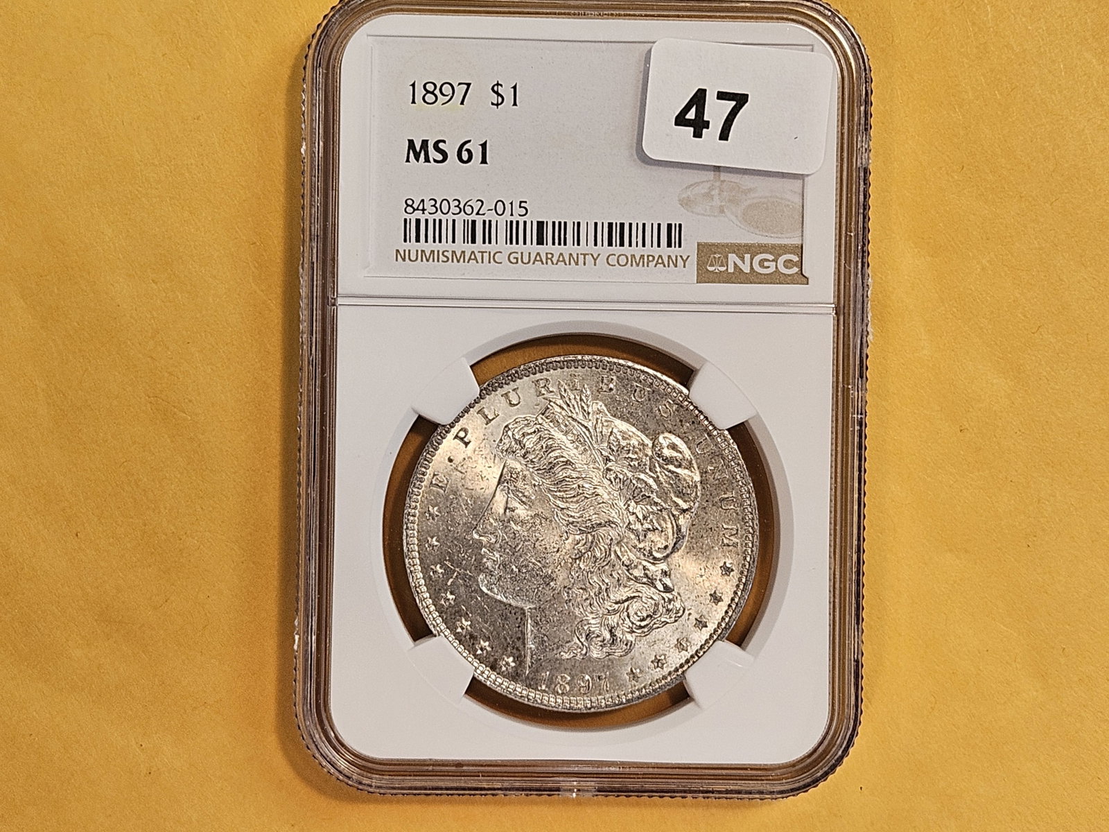 NGC 1897 Morgan Silver Dollar in Mint State 61 - 2