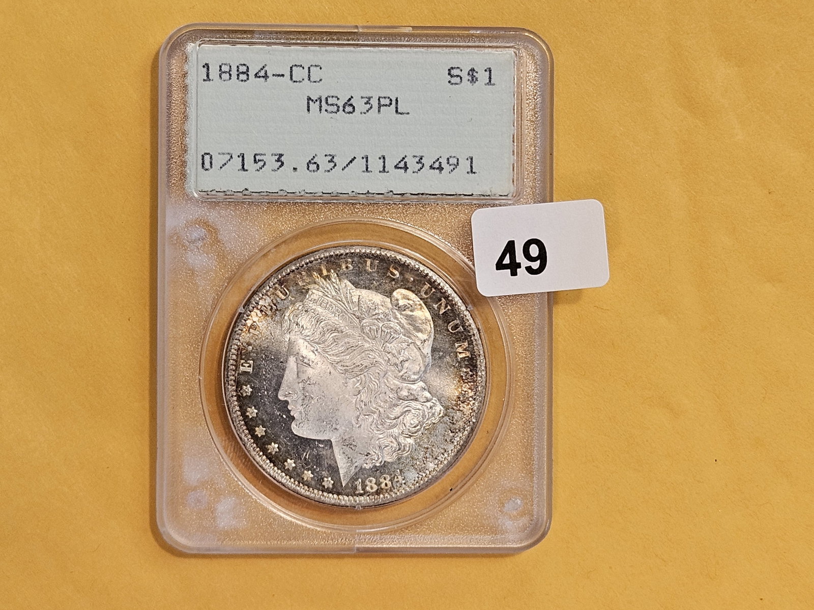 ** KEY DATE ** OGH Rattler! PCGS 1884-CC Morgan Dollar in Mint State 63 DEEP PROOFLIKE! - 2
