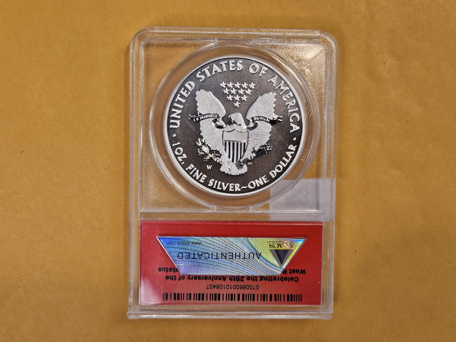 PERFECT! ANACS 2013-W American Silver Eagle in Enhanced Uncirculated - 70 - 2