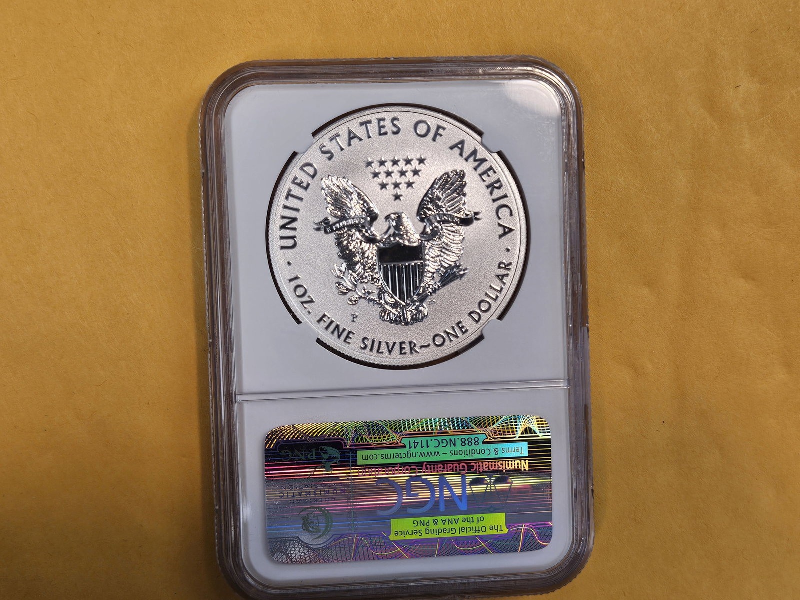 PERFECT! NGC 2011-P American Silver Eagle in Proof 70 REVERSE PROOF - 2