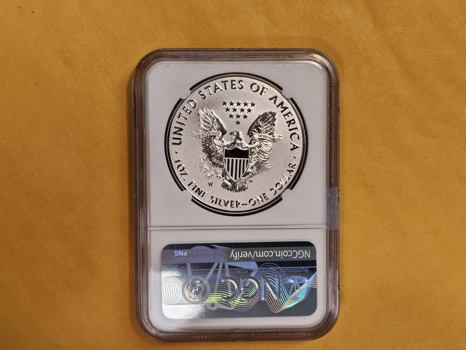 PERFECT! NGC 2019-W American Silver Eagle in Proof 70 ENHANCED REVERSE Proof - 2