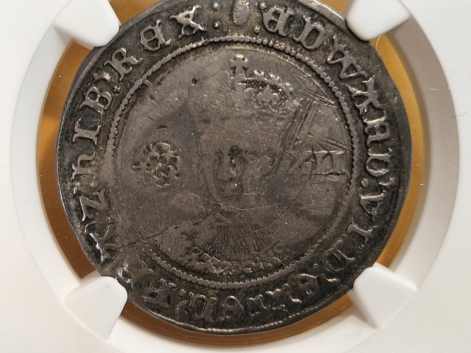 NGC 1551 - 1553 England silver 1 shilling in Fine - details - 3