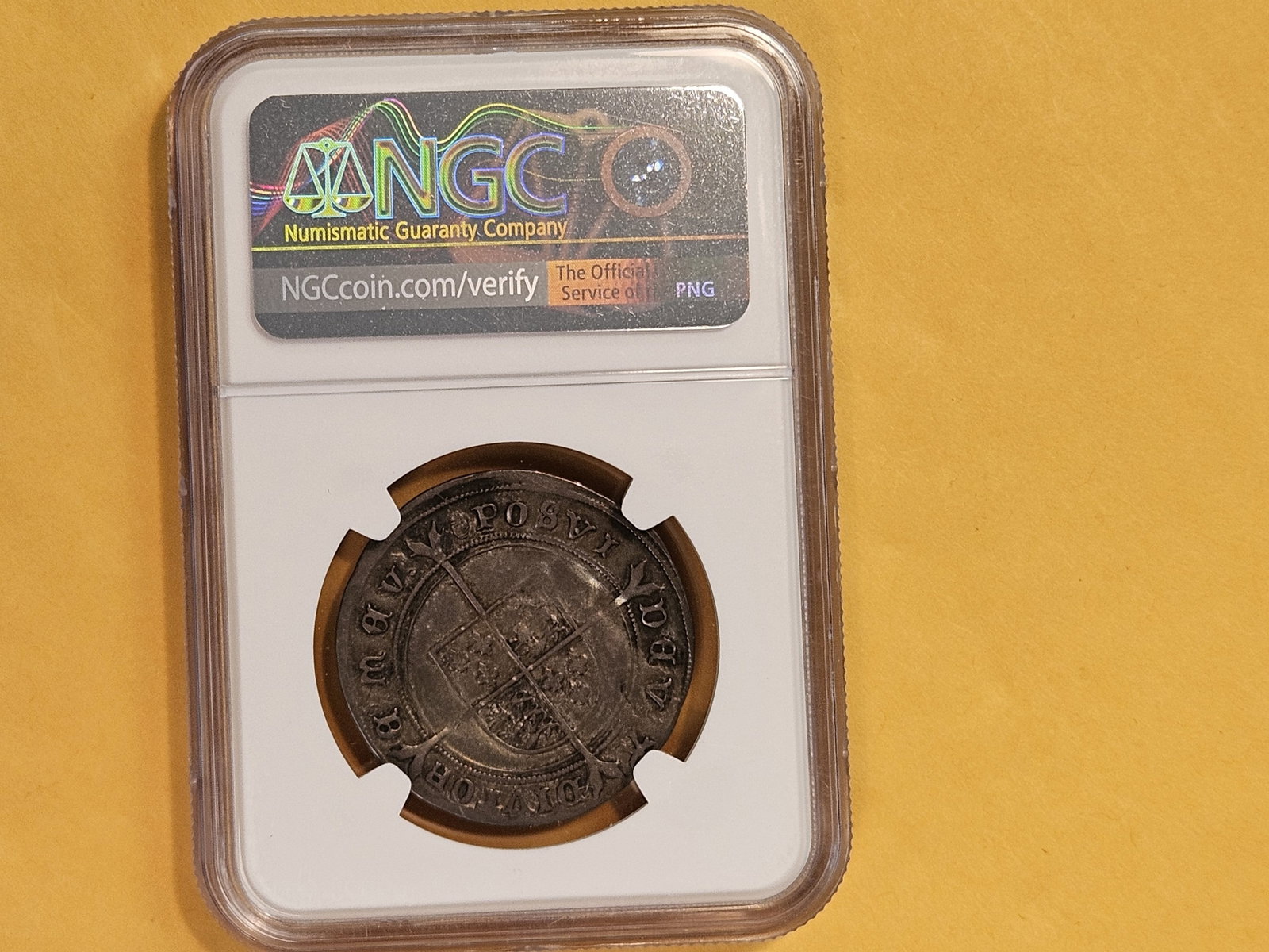NGC 1551 - 1553 England silver 1 shilling in Fine - details - 4