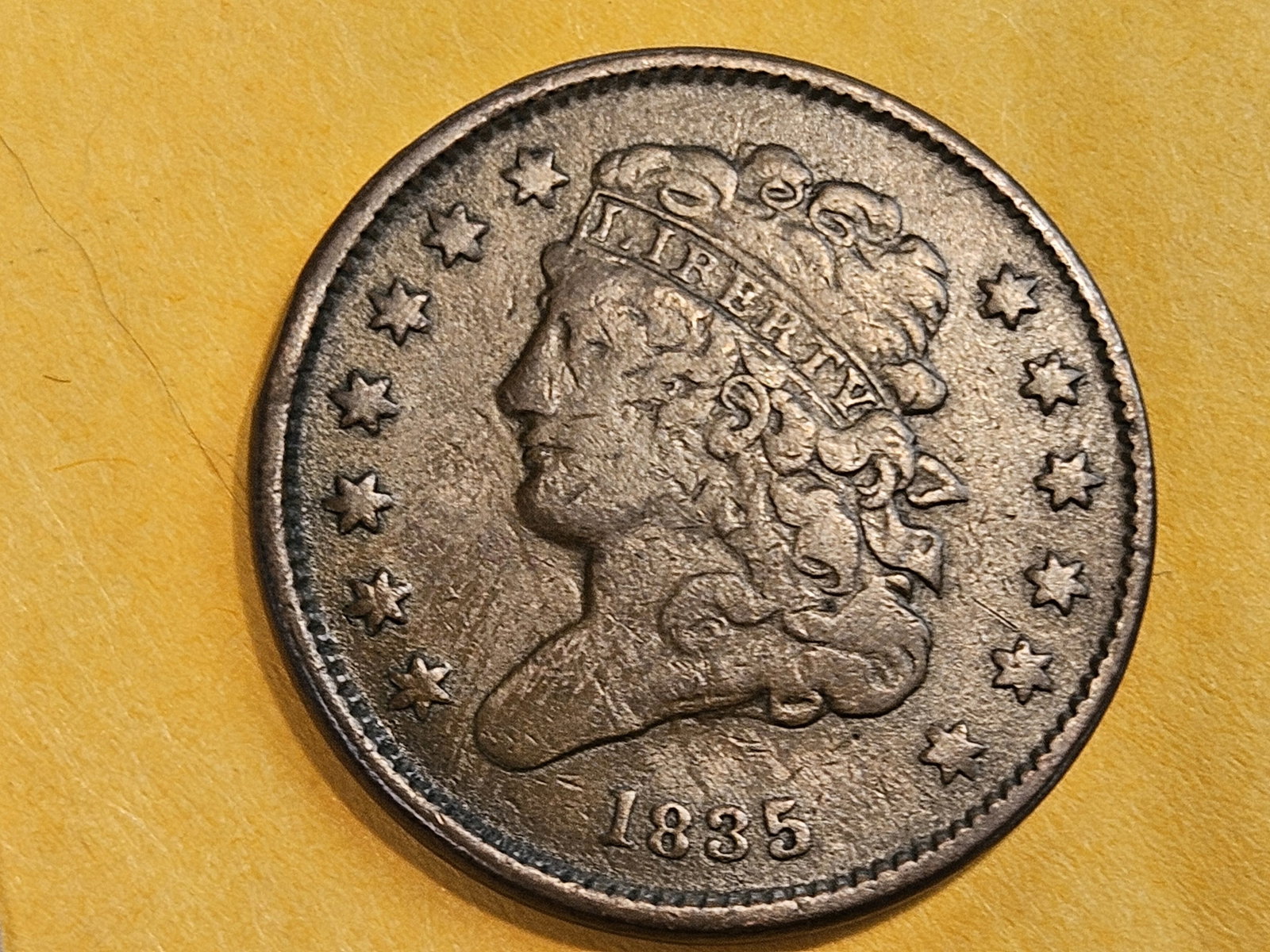 1835 Classic Head Half Cent in Very Fine (1 of 6)