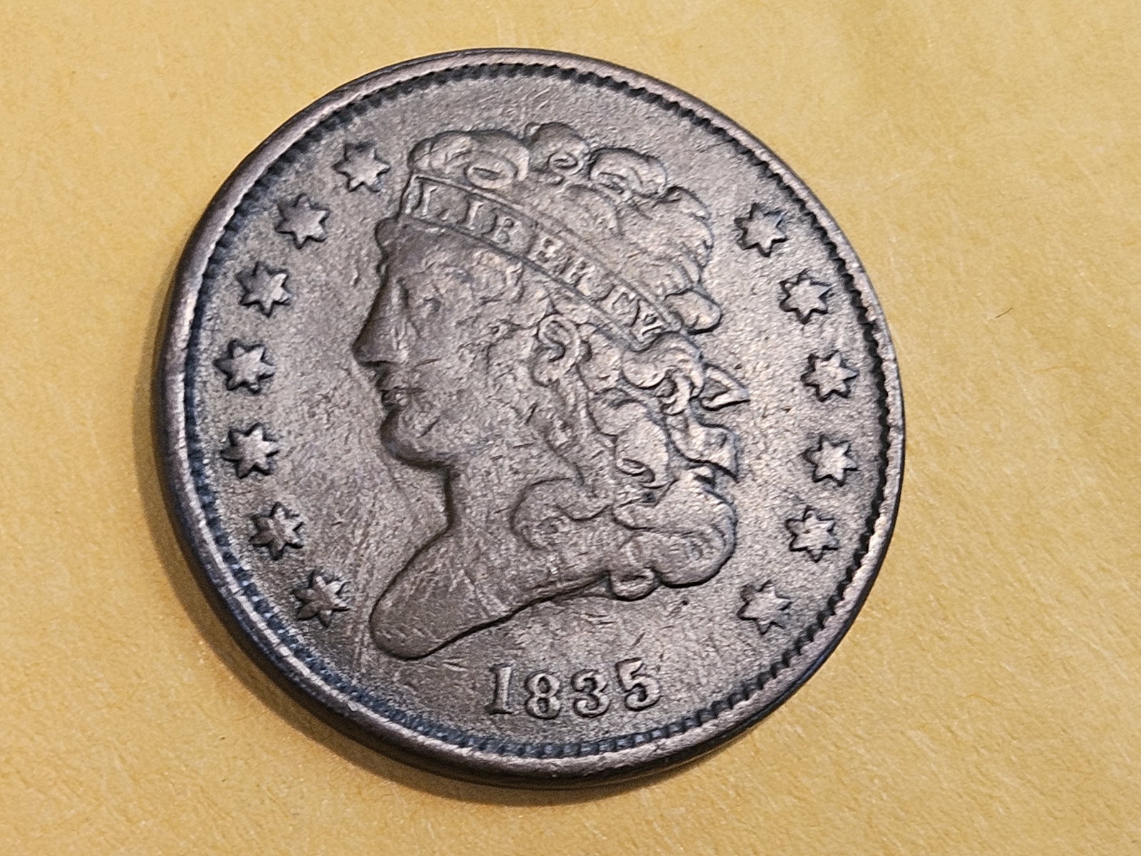 1835 Classic Head Half Cent in Very Fine - 3