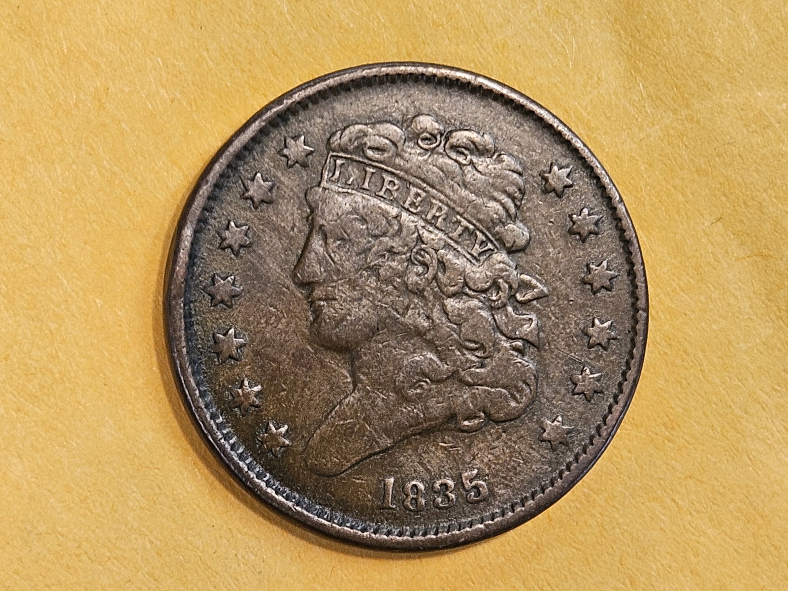 1835 Classic Head Half Cent in Very Fine - 4
