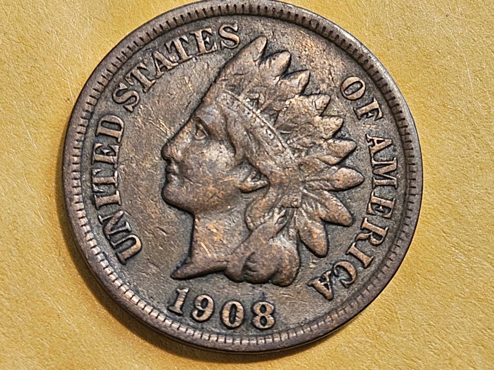 * Semi-Key 1908-S Indian Cent in Very Fine (1 of 5)