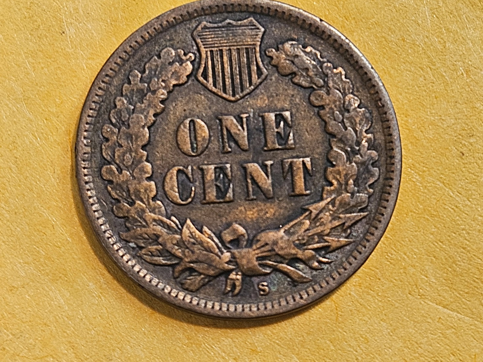 * Semi-Key 1908-S Indian Cent in Very Fine - 4