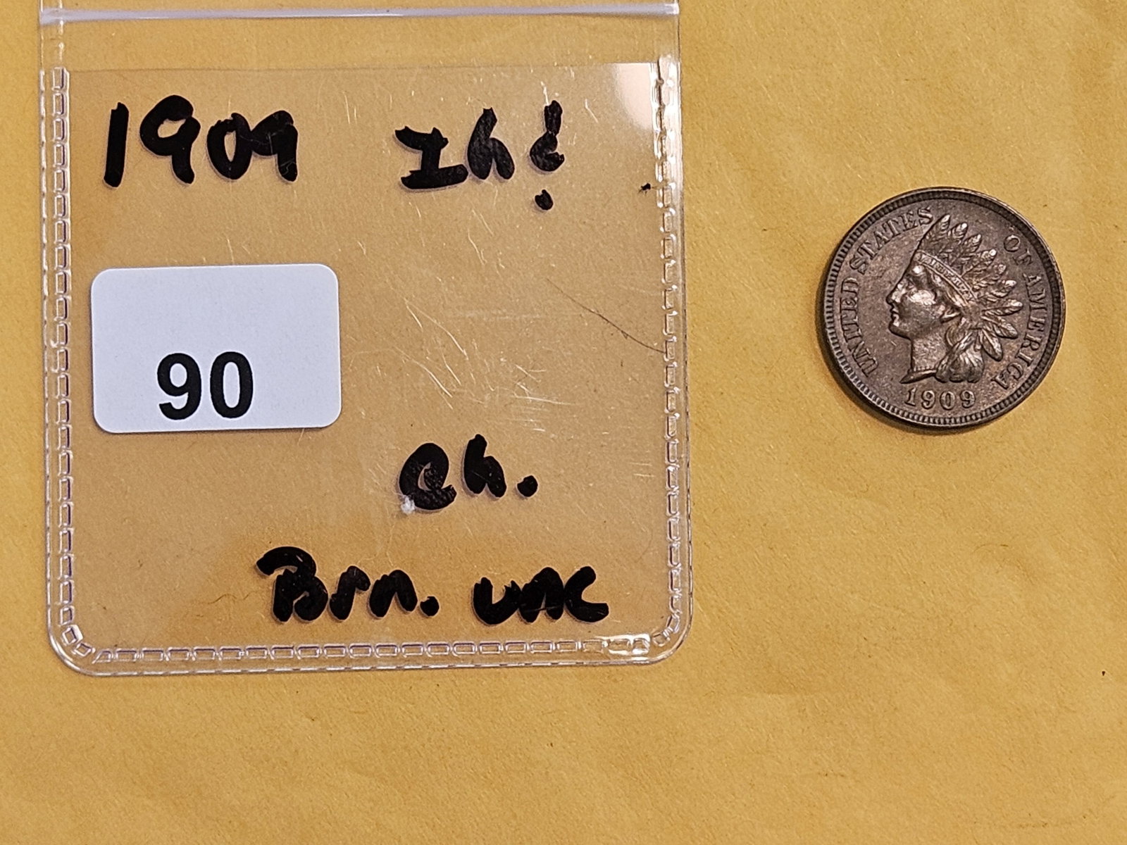 Choice Uncirculated Brown 1909 Indian Cent - 2