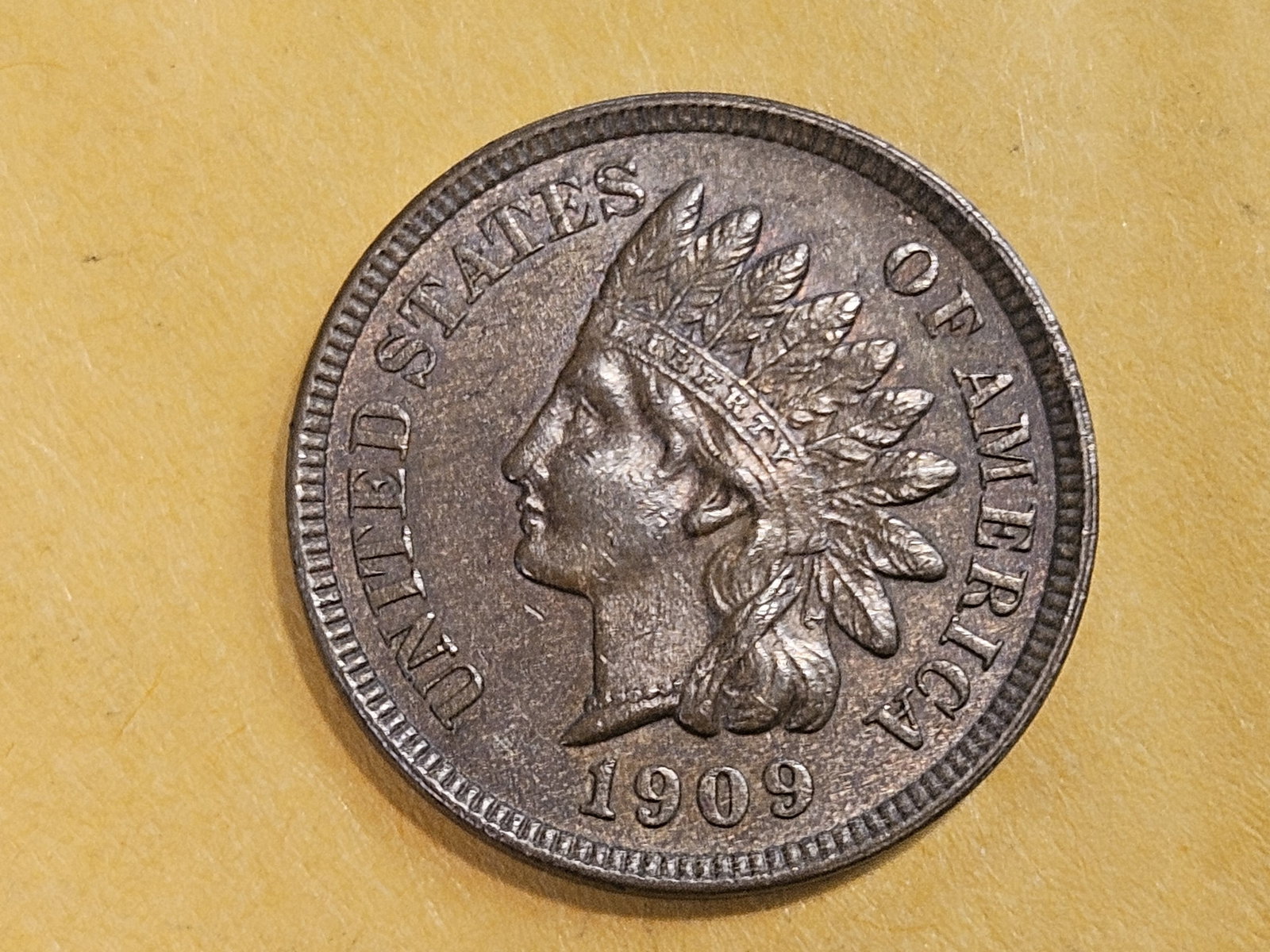 Choice Uncirculated Brown 1909 Indian Cent - 4