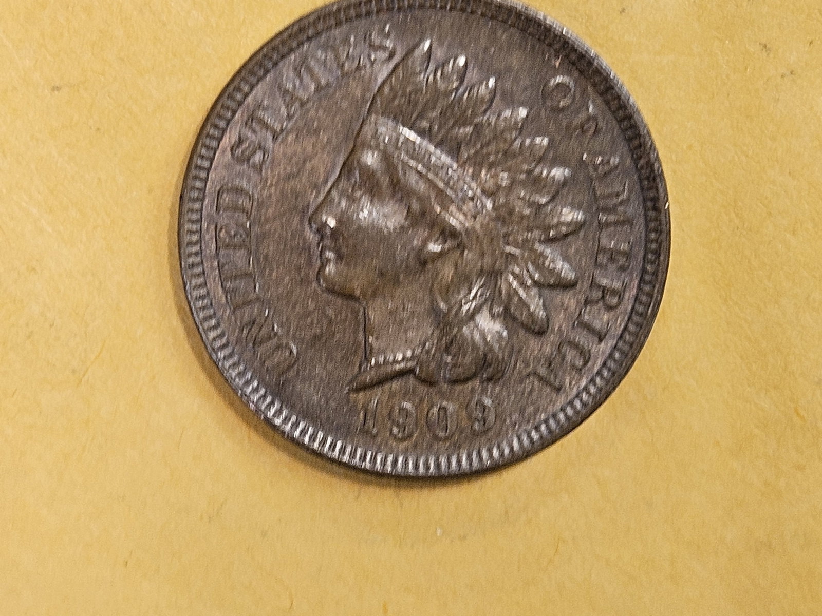 Choice Uncirculated Brown 1909 Indian Cent - 5