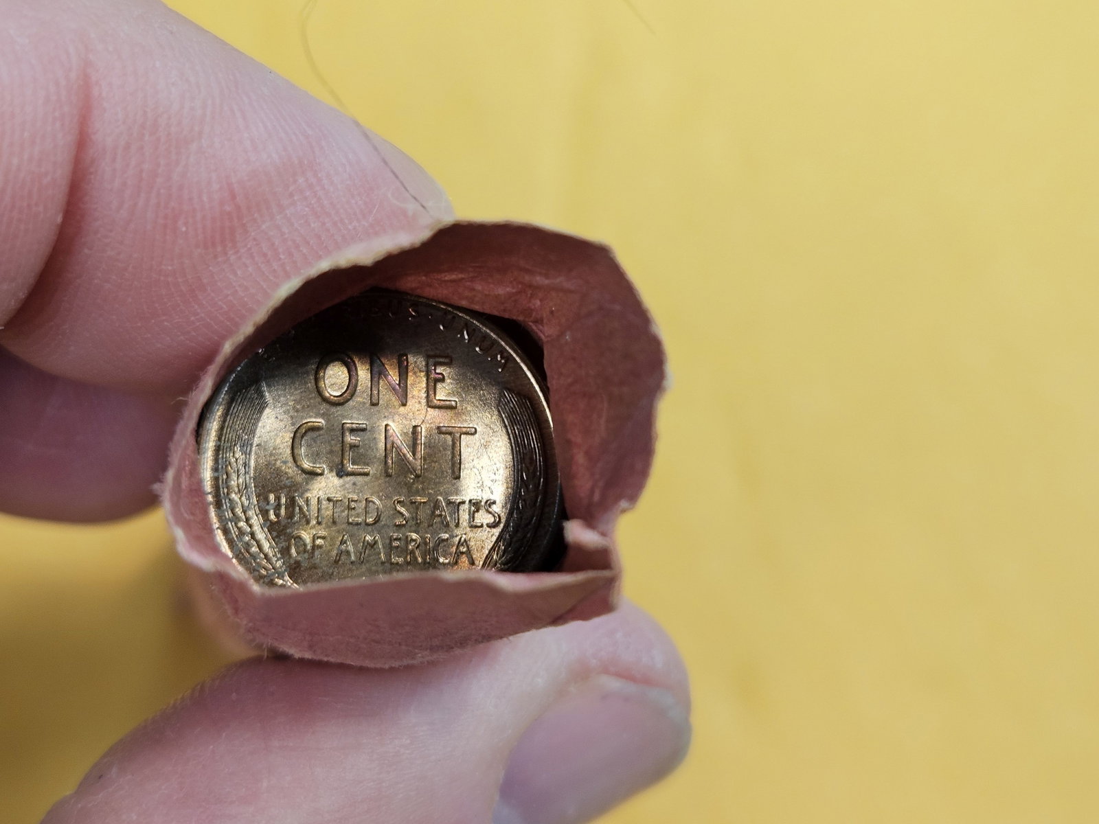 Uncirculated Roll of 1958-D Wheat cents - 3