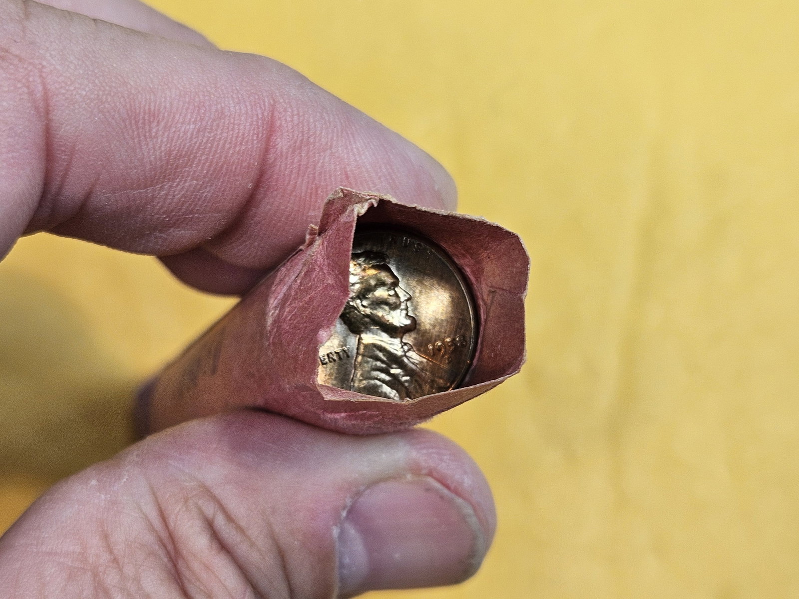 Uncirculated Roll of 1958-D Wheat cents - 2