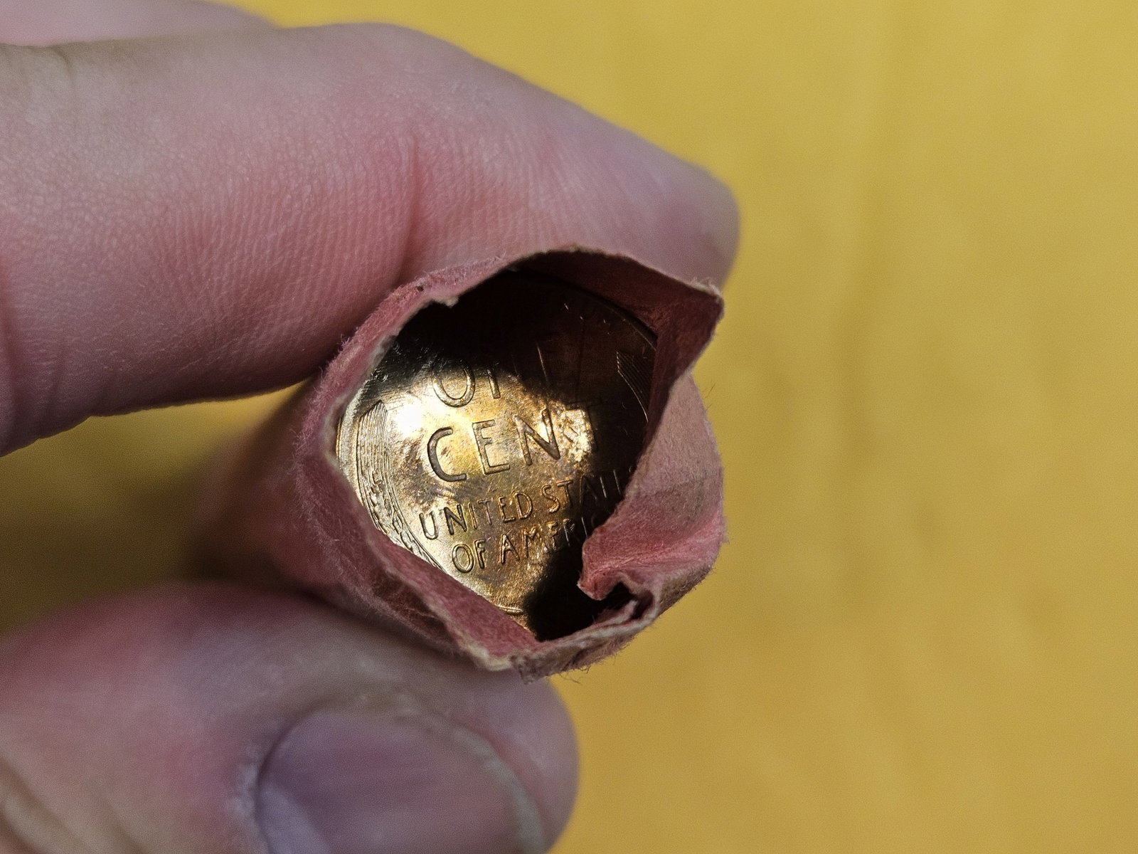 Uncirculated Roll of 1957-D Wheat cents - 2