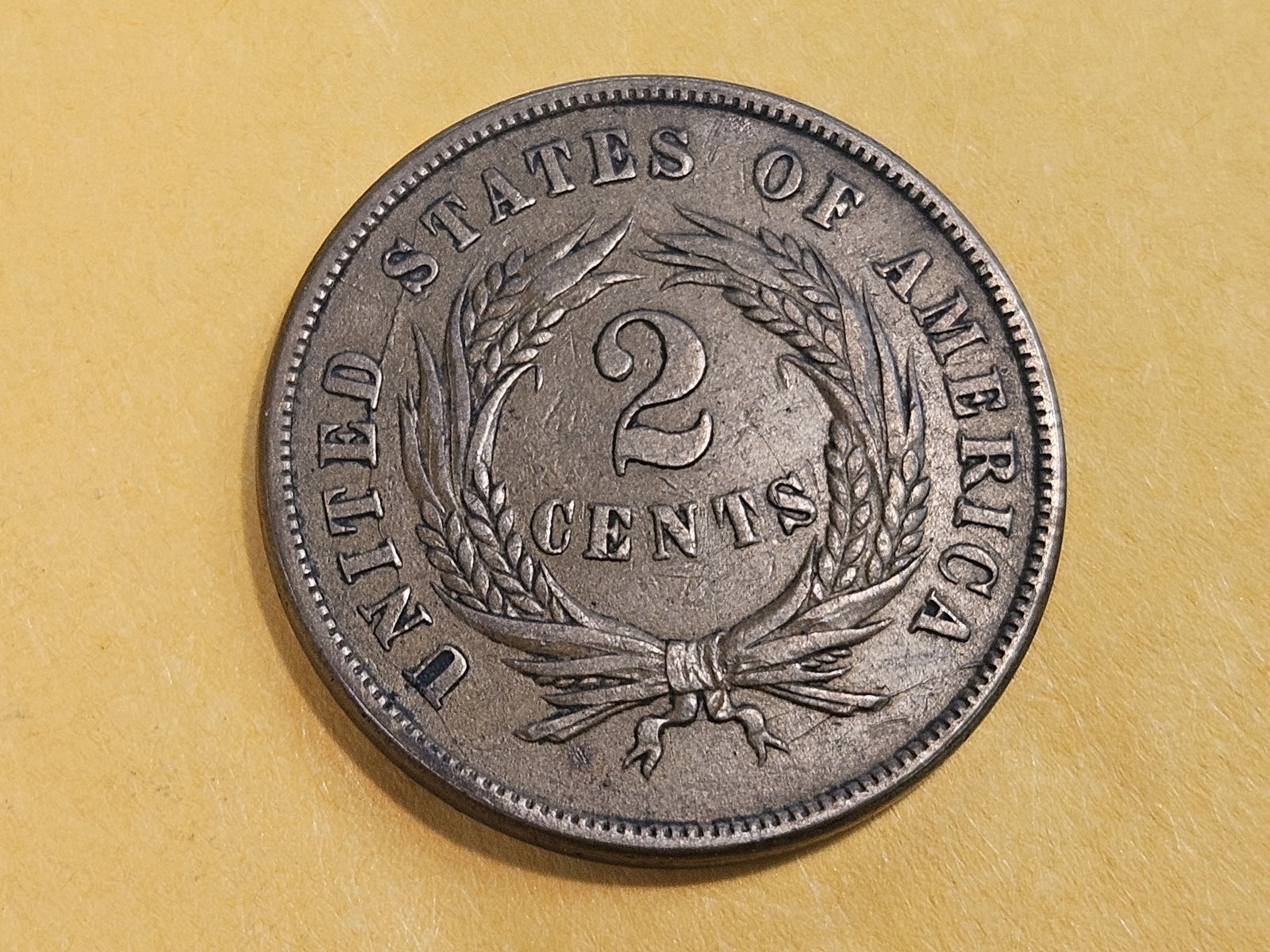 1865 Two Cent piece in Extra Fine - 5