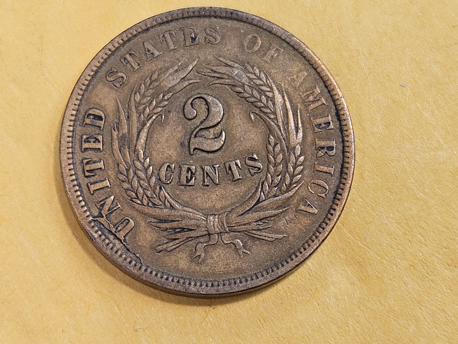 1864 Two Cent piece in Extra Fine - 4