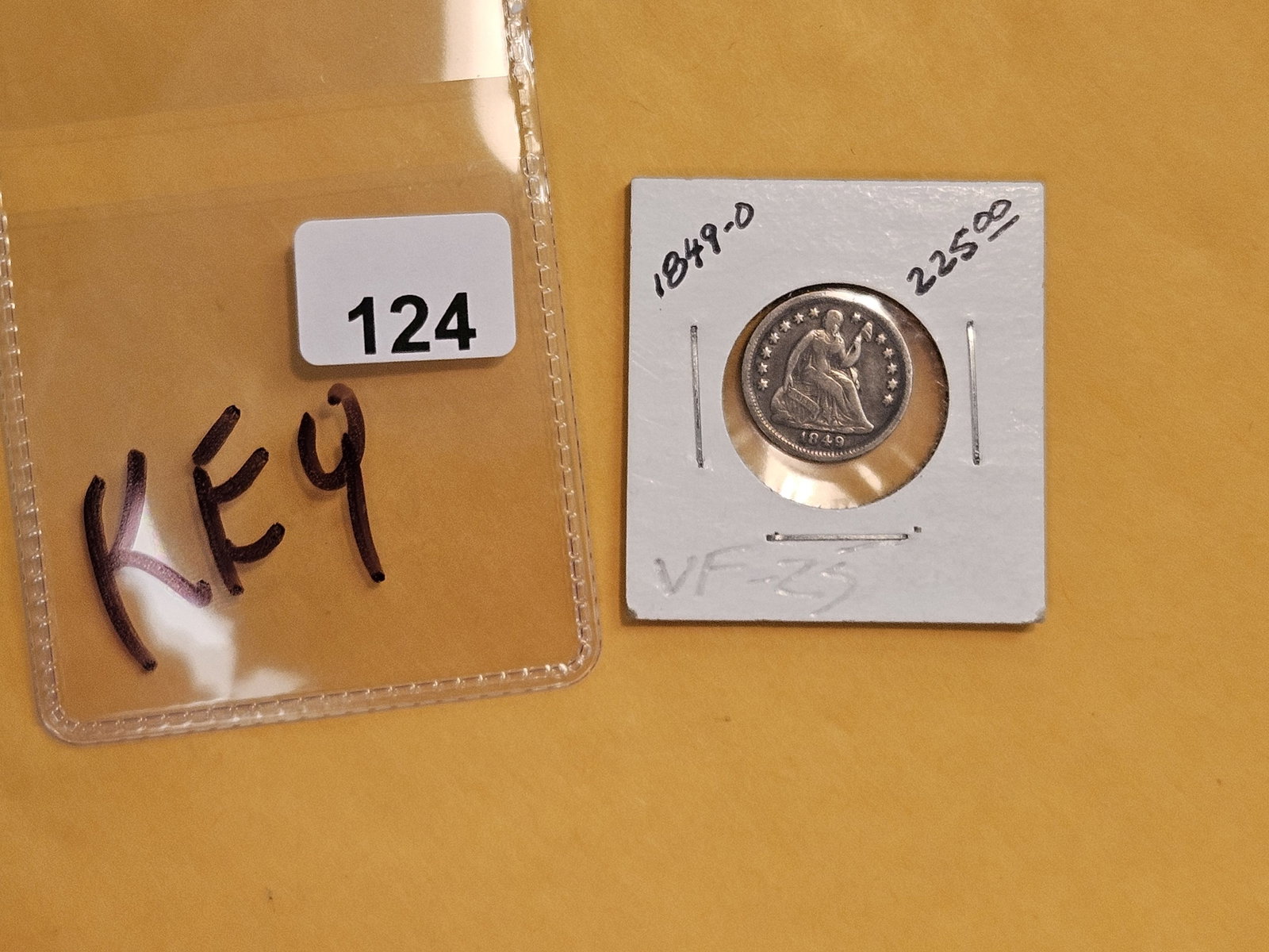 ** KEY DATE ** 1849-O Seated Liberty silver Half Dime - 2