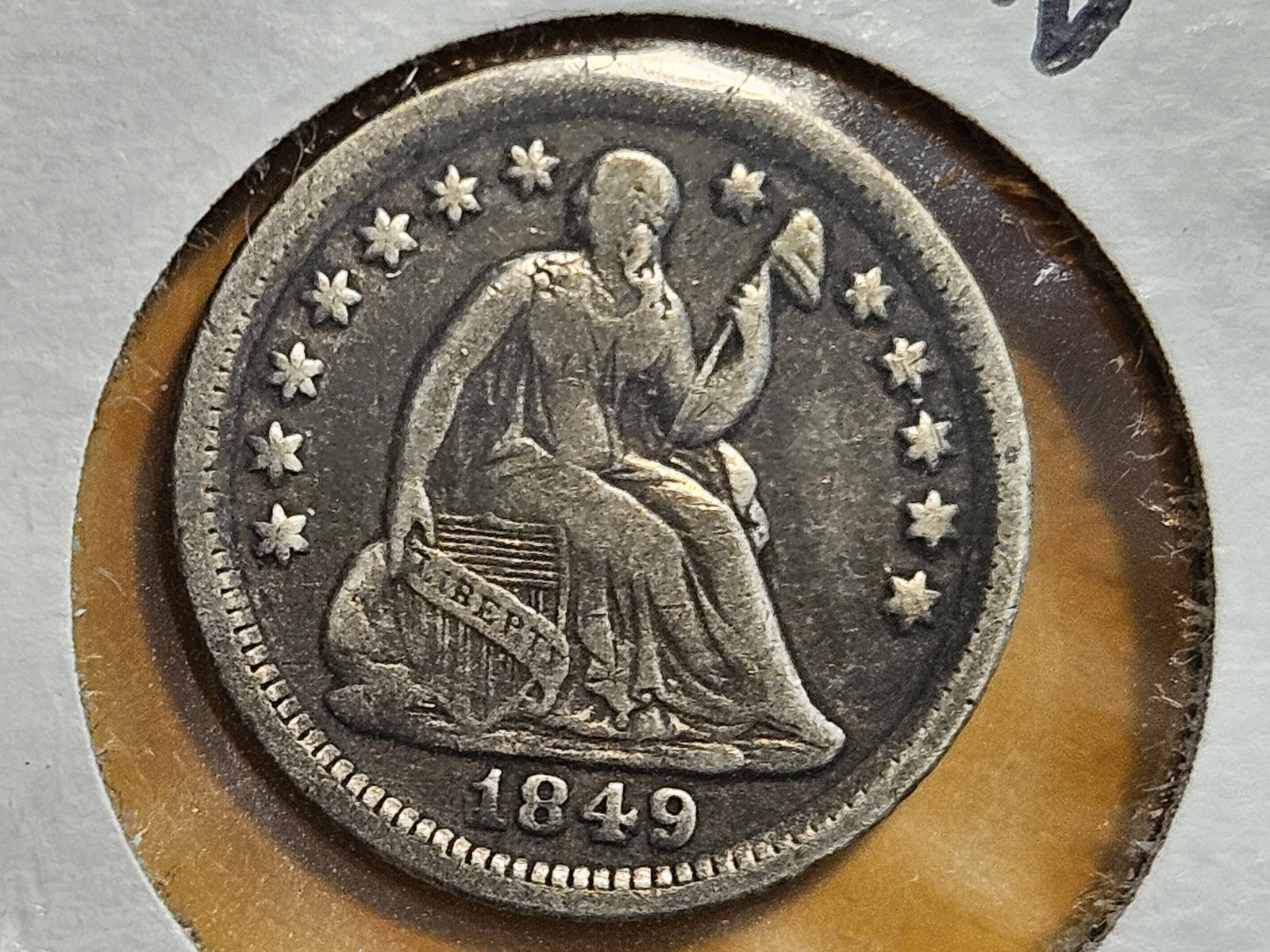 ** KEY DATE ** 1849-O Seated Liberty silver Half Dime - 3