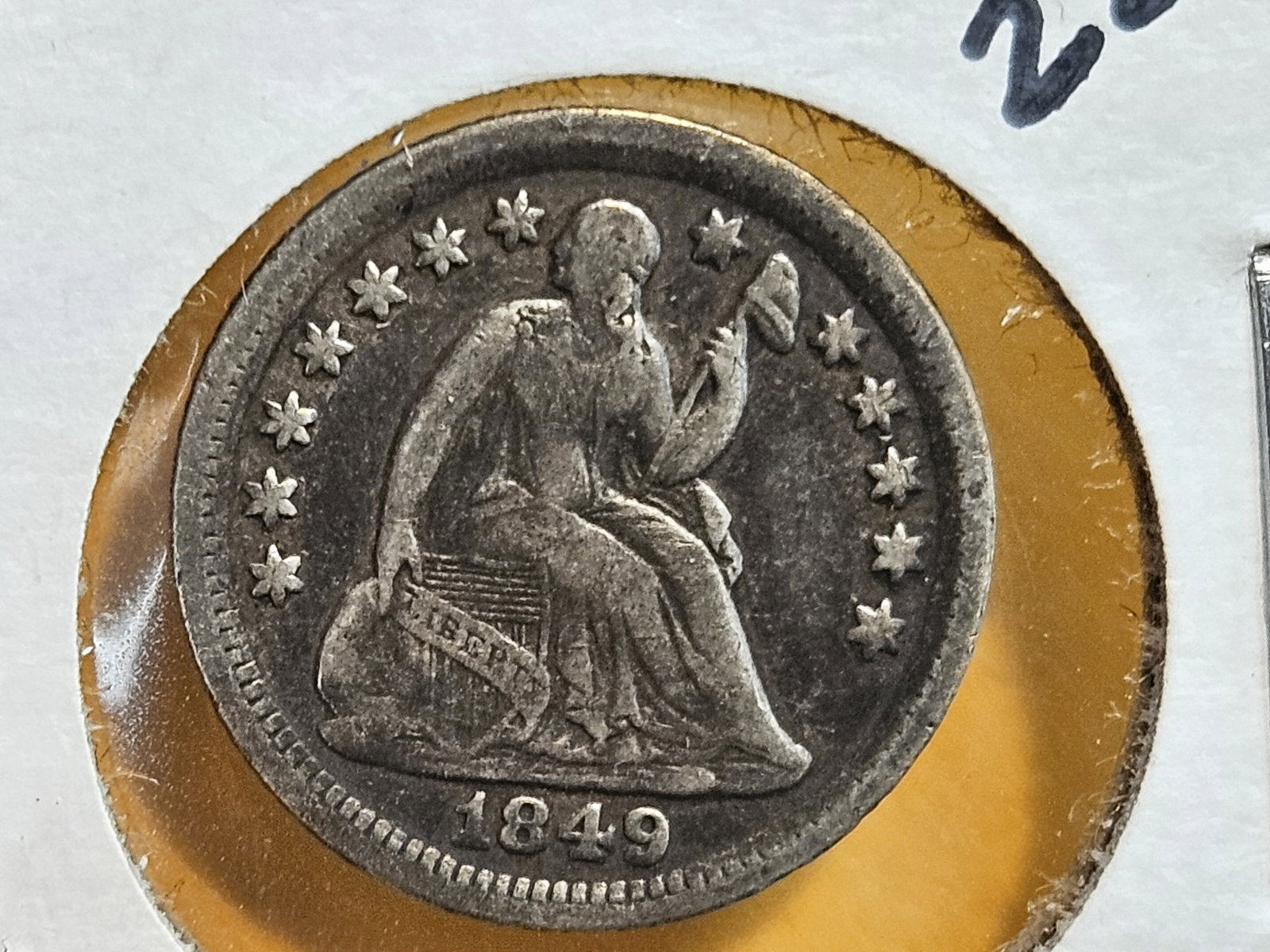 ** KEY DATE ** 1849-O Seated Liberty silver Half Dime - 4