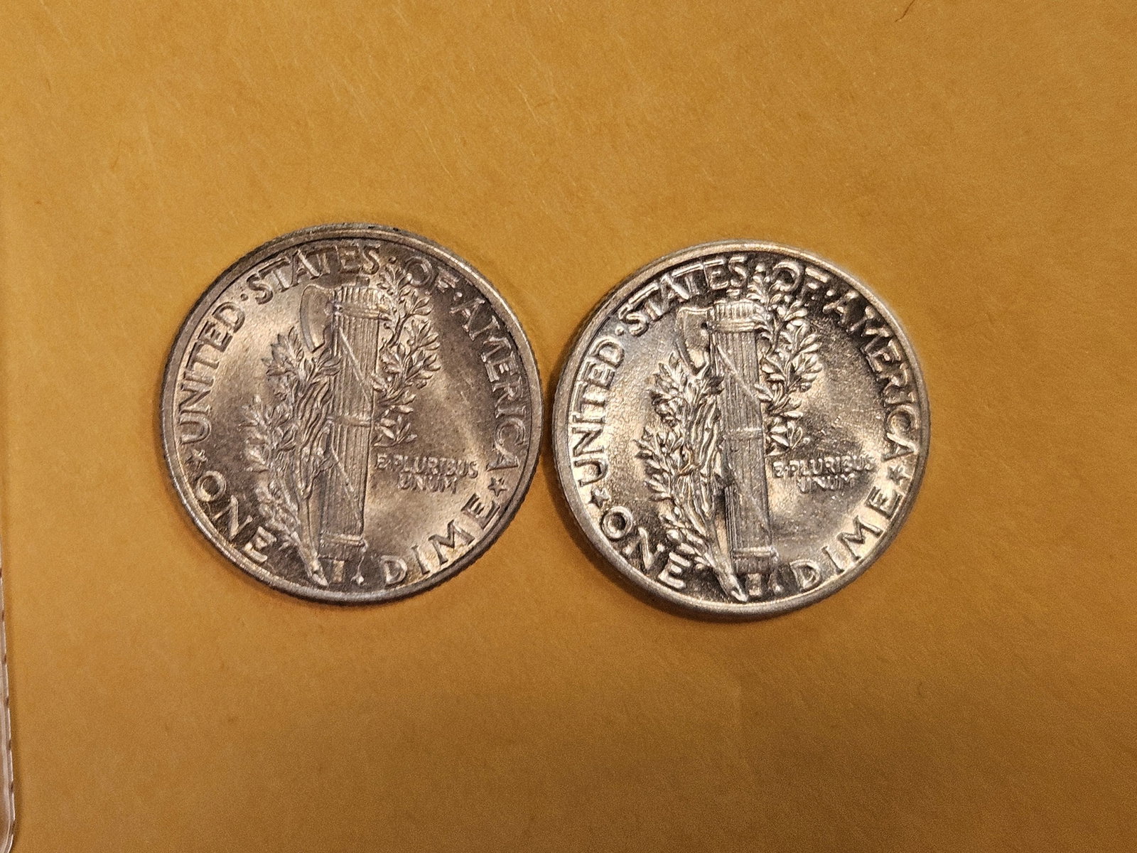 Two Choice Brilliant Uncirculated Mercury silver Dimes - 5