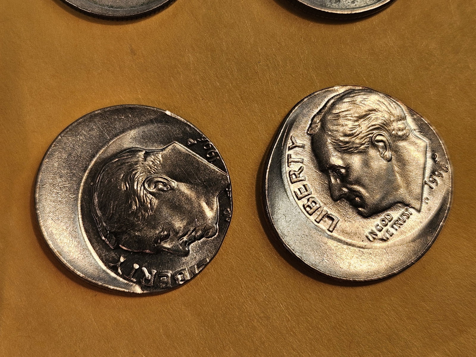 MINT ERRORS! Four Brilliant Uncirculated Roosevelt Dimes - 3