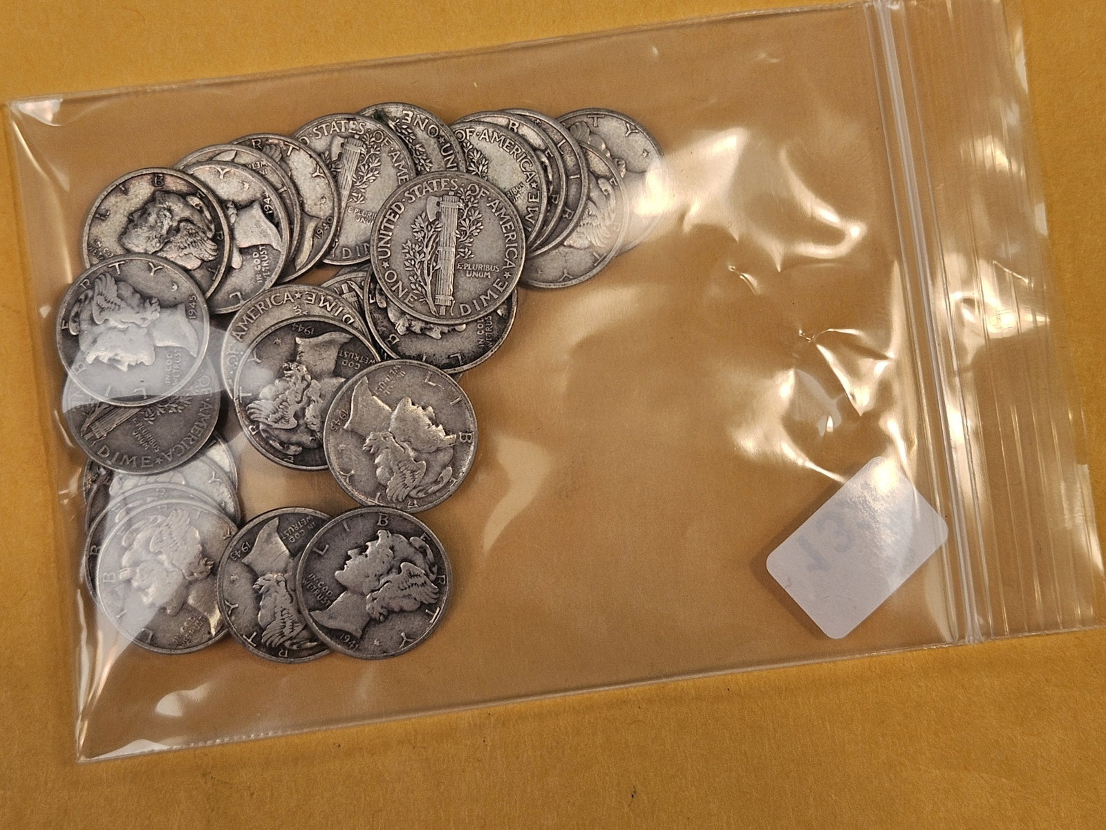 Twenty-nine mixed silver Mercury Dimes - 2