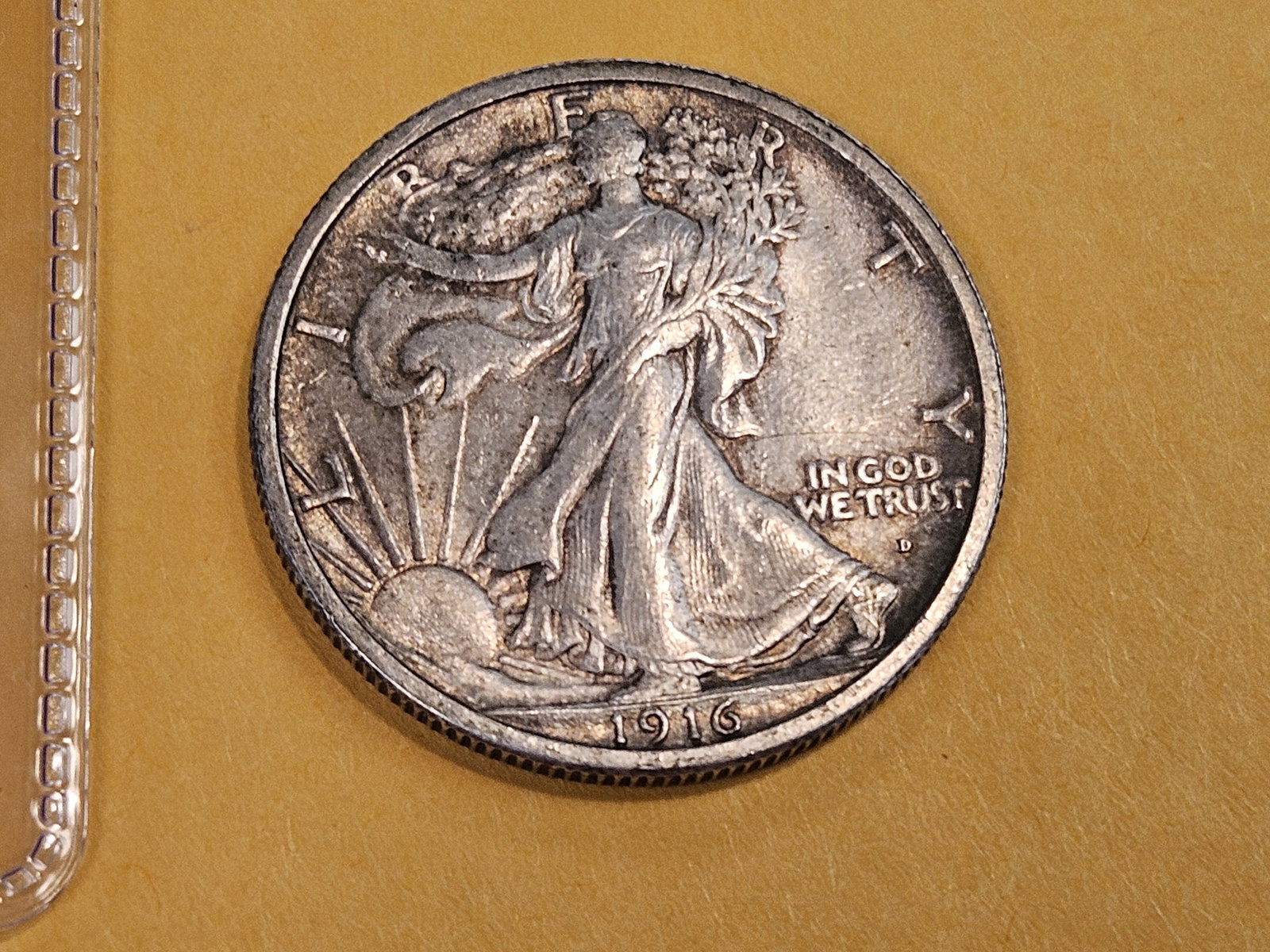 Semi-Key 1916-D Walking Liberty Half Dollar - 3