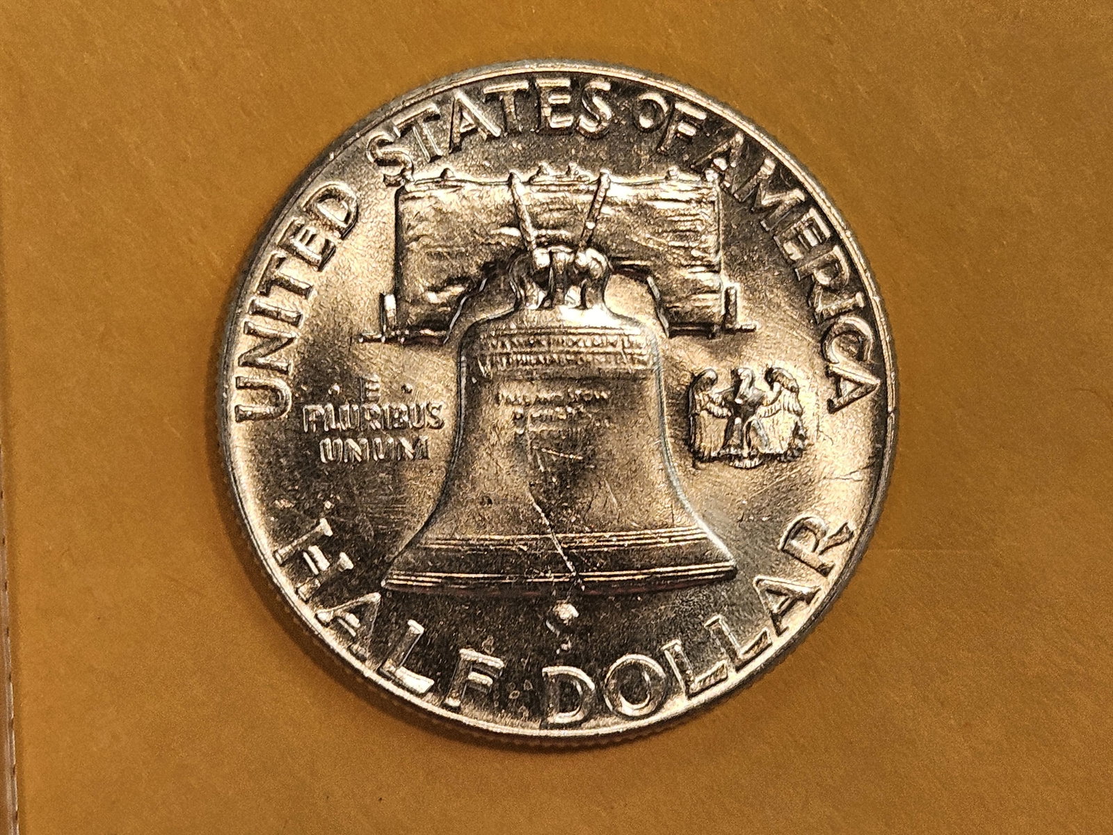 Choice Brilliant Uncirculated 1949 Franklin Half Dollar FBL - 5