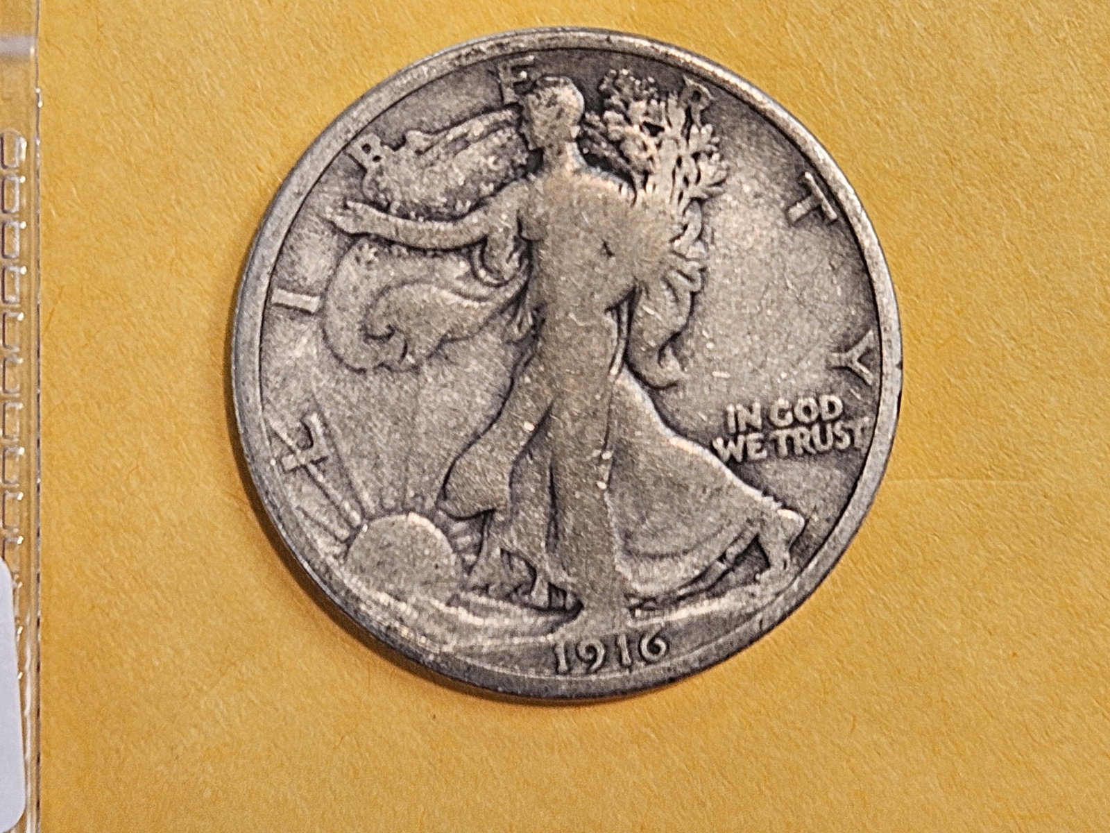 Semi-key 1916 Walking Liberty Half Dollar in Fine - 3