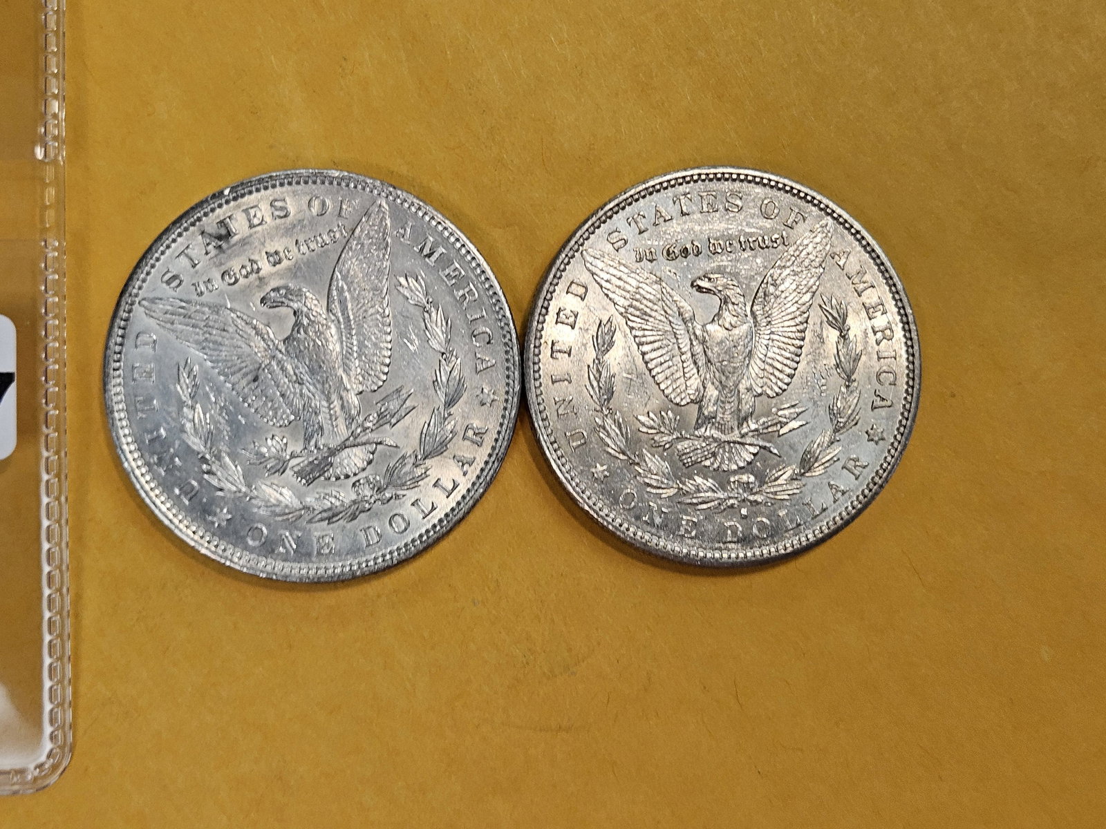 Two Brilliant About Uncirculated Morgan silver Dollars - 3