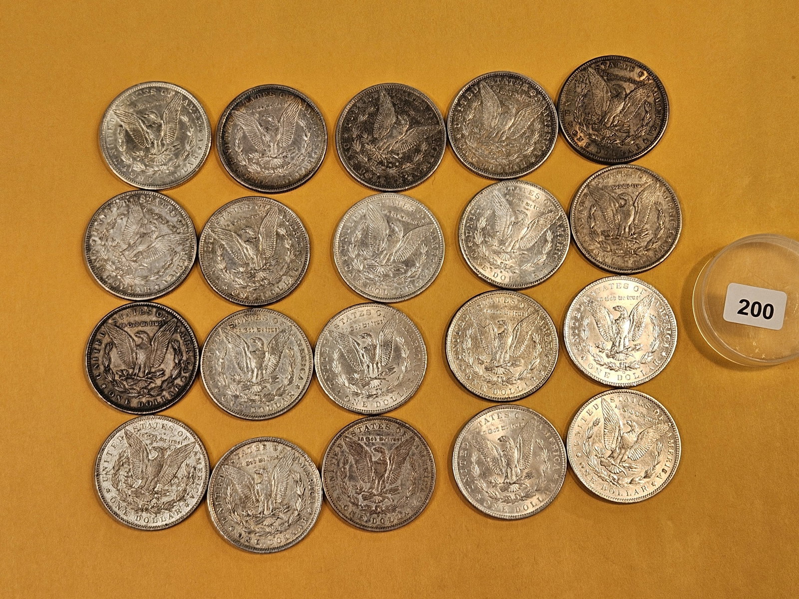 ** FULL ROLL ** Twenty Morgan Silver Dollars - 8