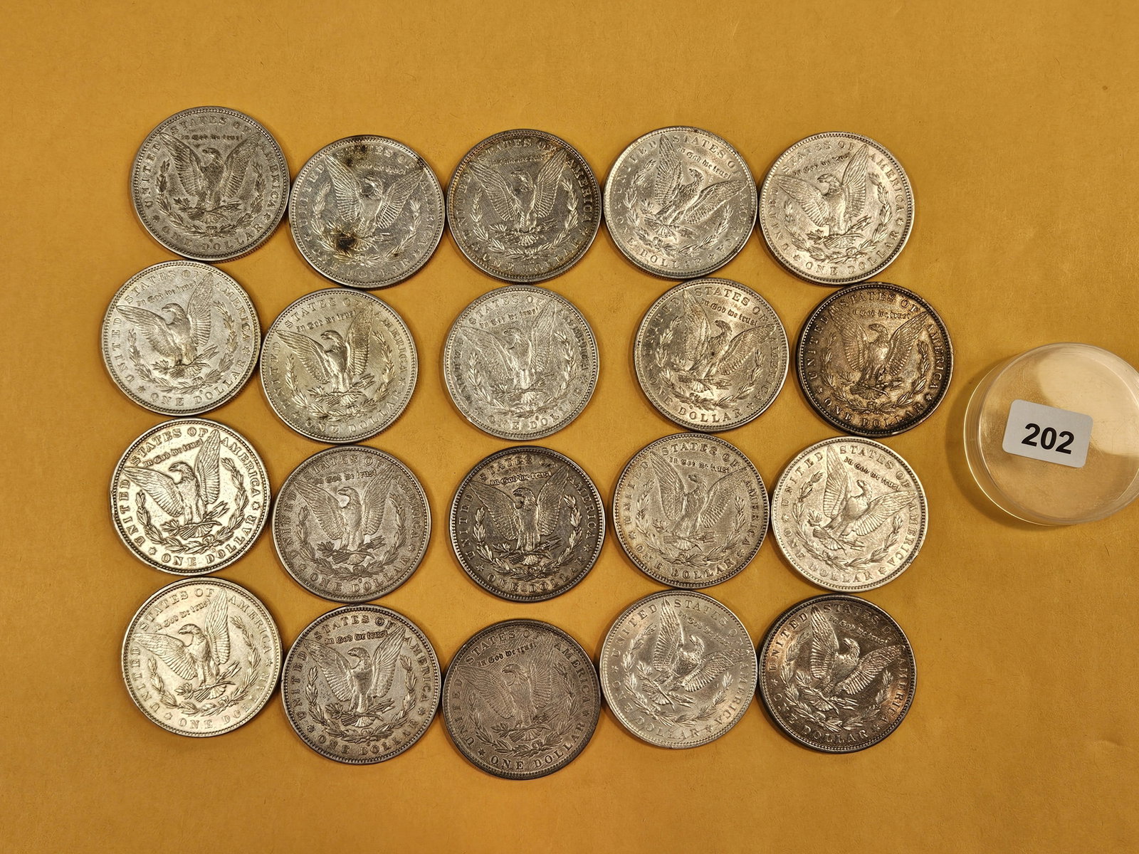 ** FULL ROLL ** Twenty Morgan Silver Dollars - 6