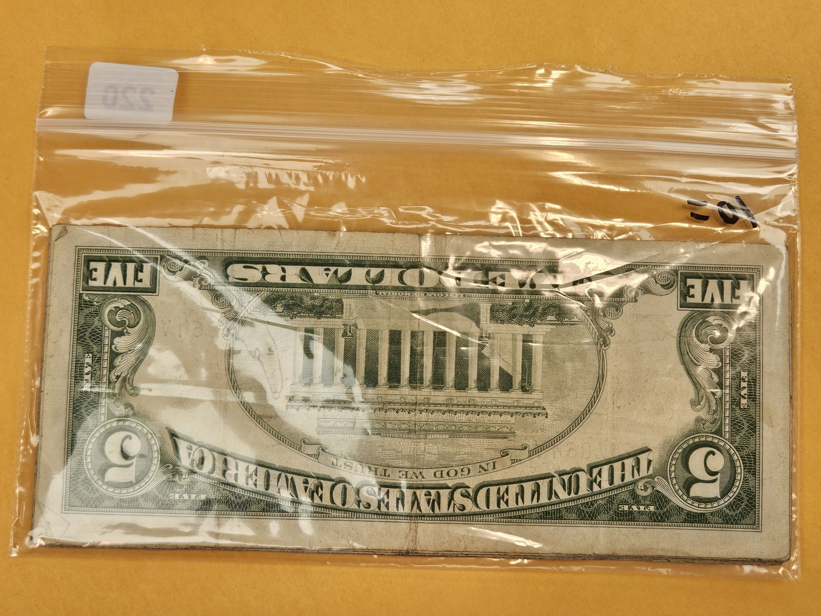 TEN mixed $5 Red Seal US Notes - 2