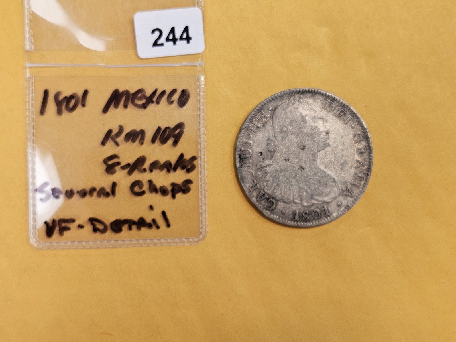 1801 Mexico silver 8 reals in Very Fine - details - 2