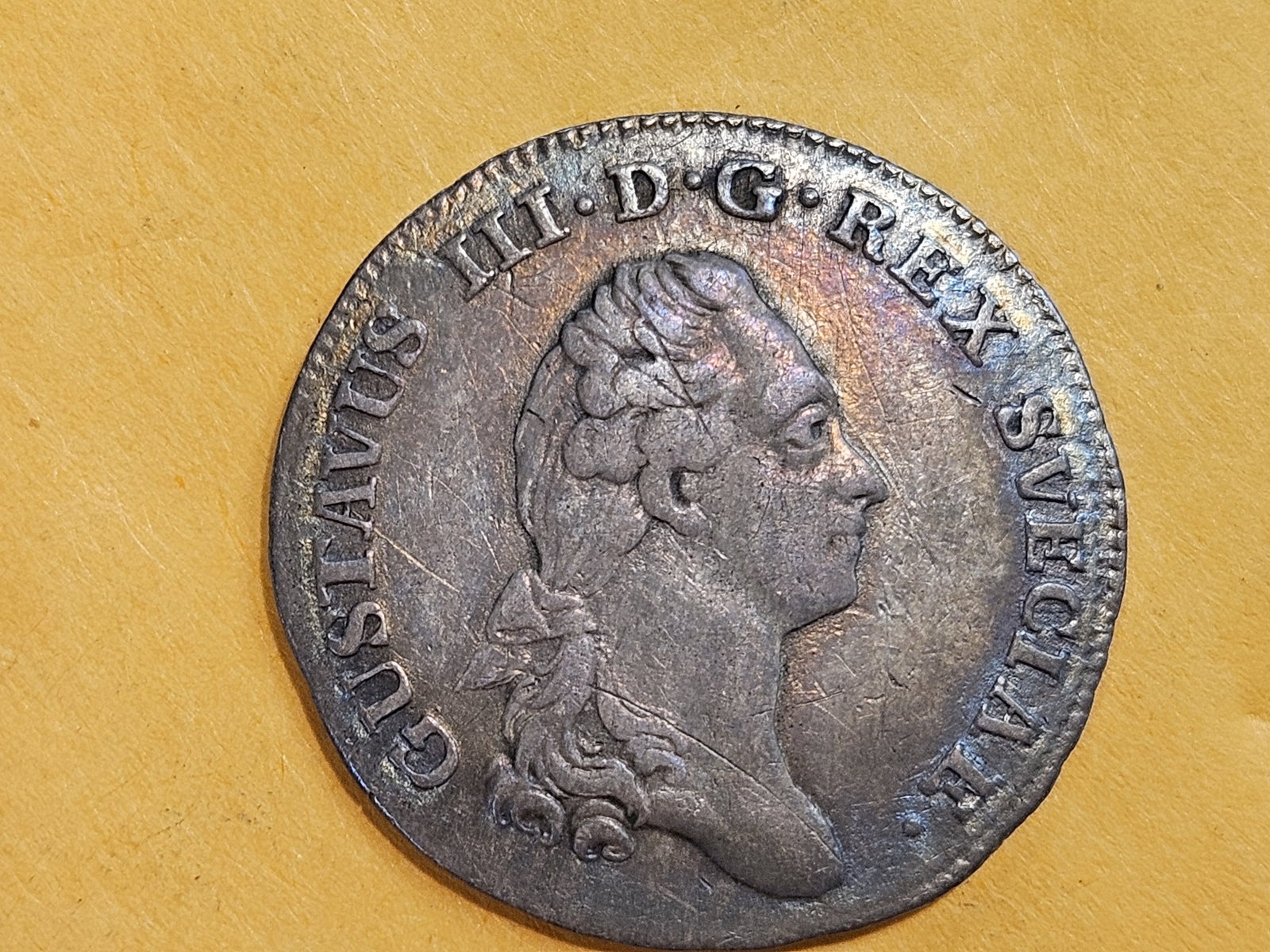 1789 Sweden 1/6 Riksdaler: KM 524